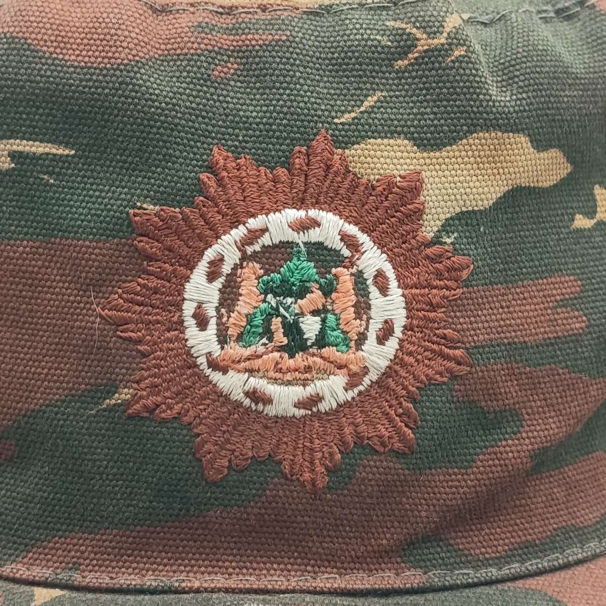 SWAPOL Koevoet Camo flap cap with orange inner