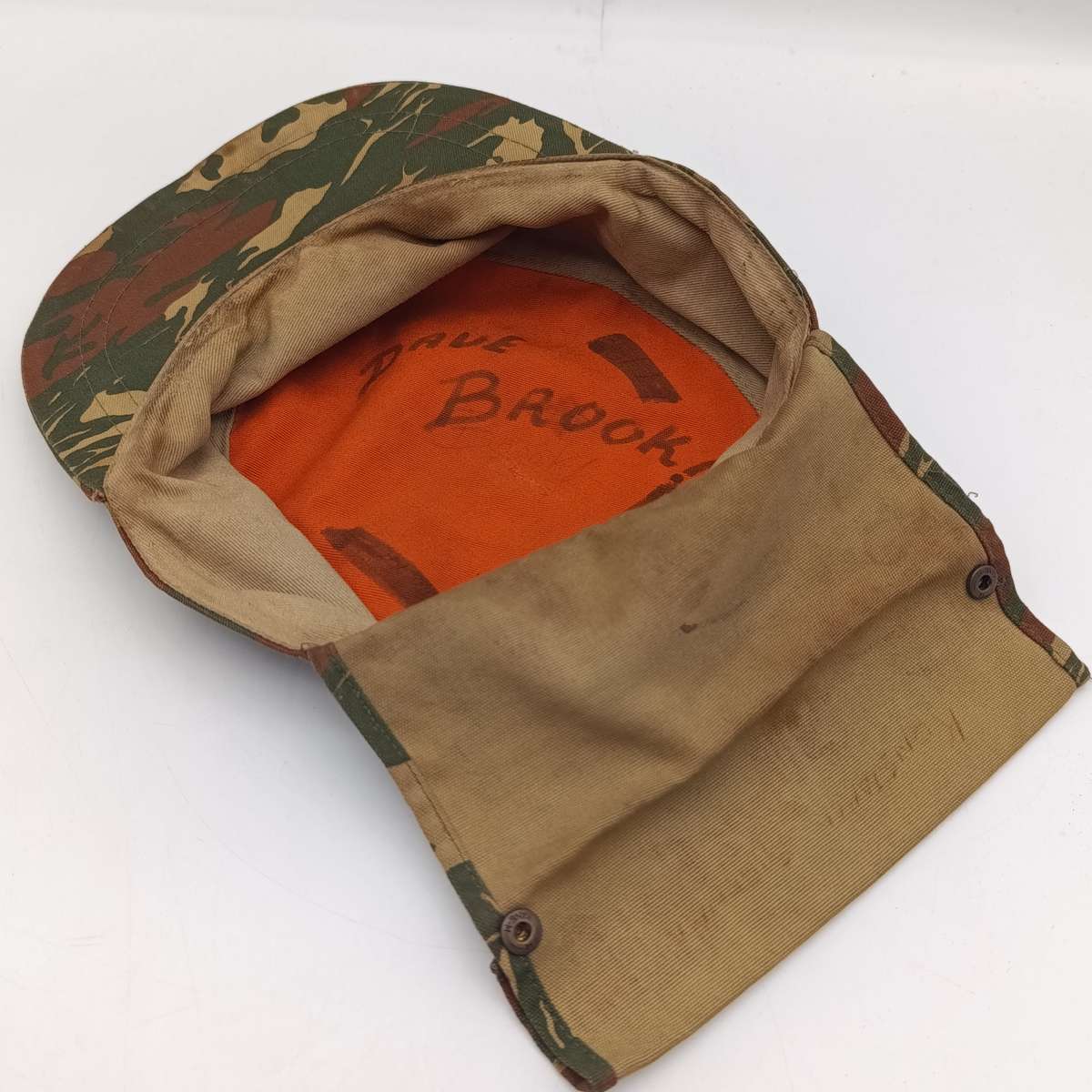 SWAPOL Koevoet Camo flap cap with orange inner