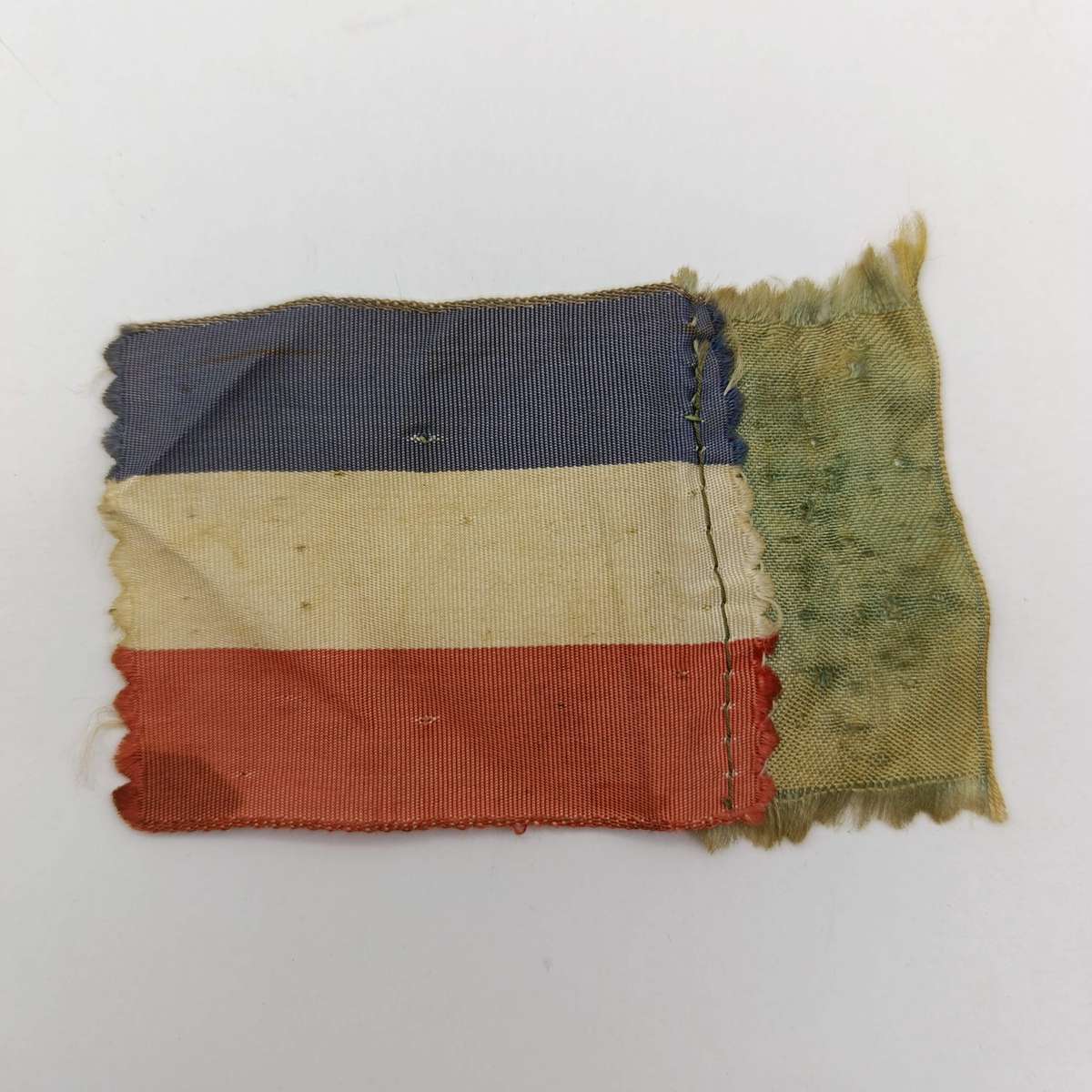 Antique Transvaal vierkleur mini ribbon flag - probably used at funeral or inauguration