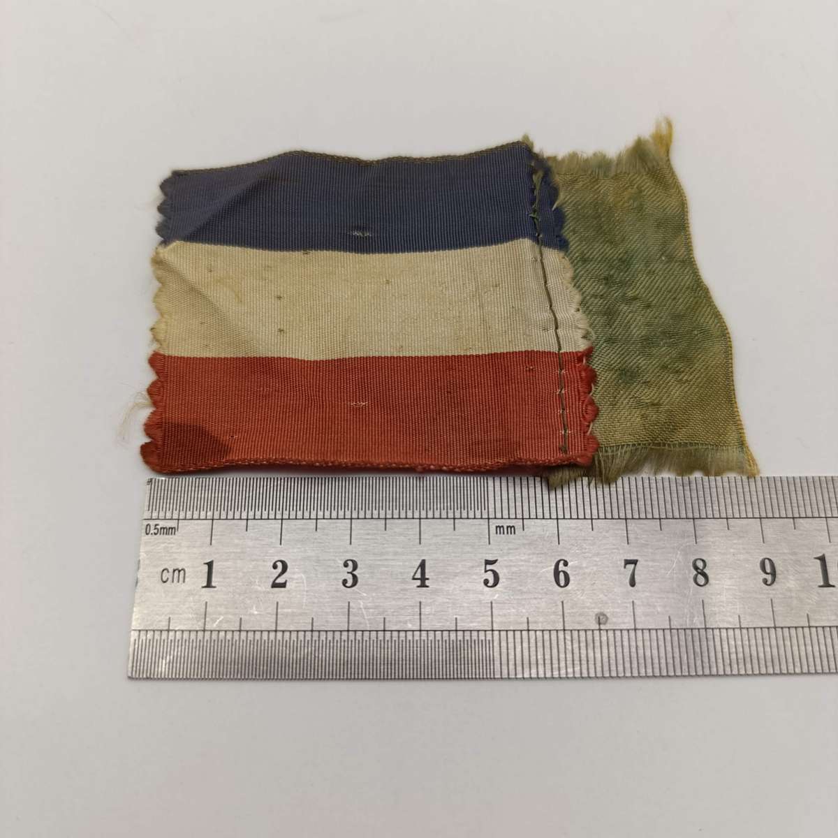 Antique Transvaal vierkleur mini ribbon flag - probably used at funeral or inauguration