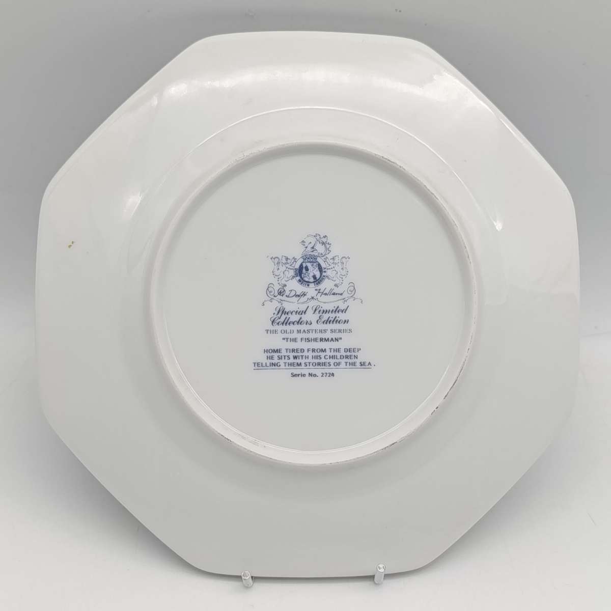 Vintage Delft The Fisherman porcelain plate