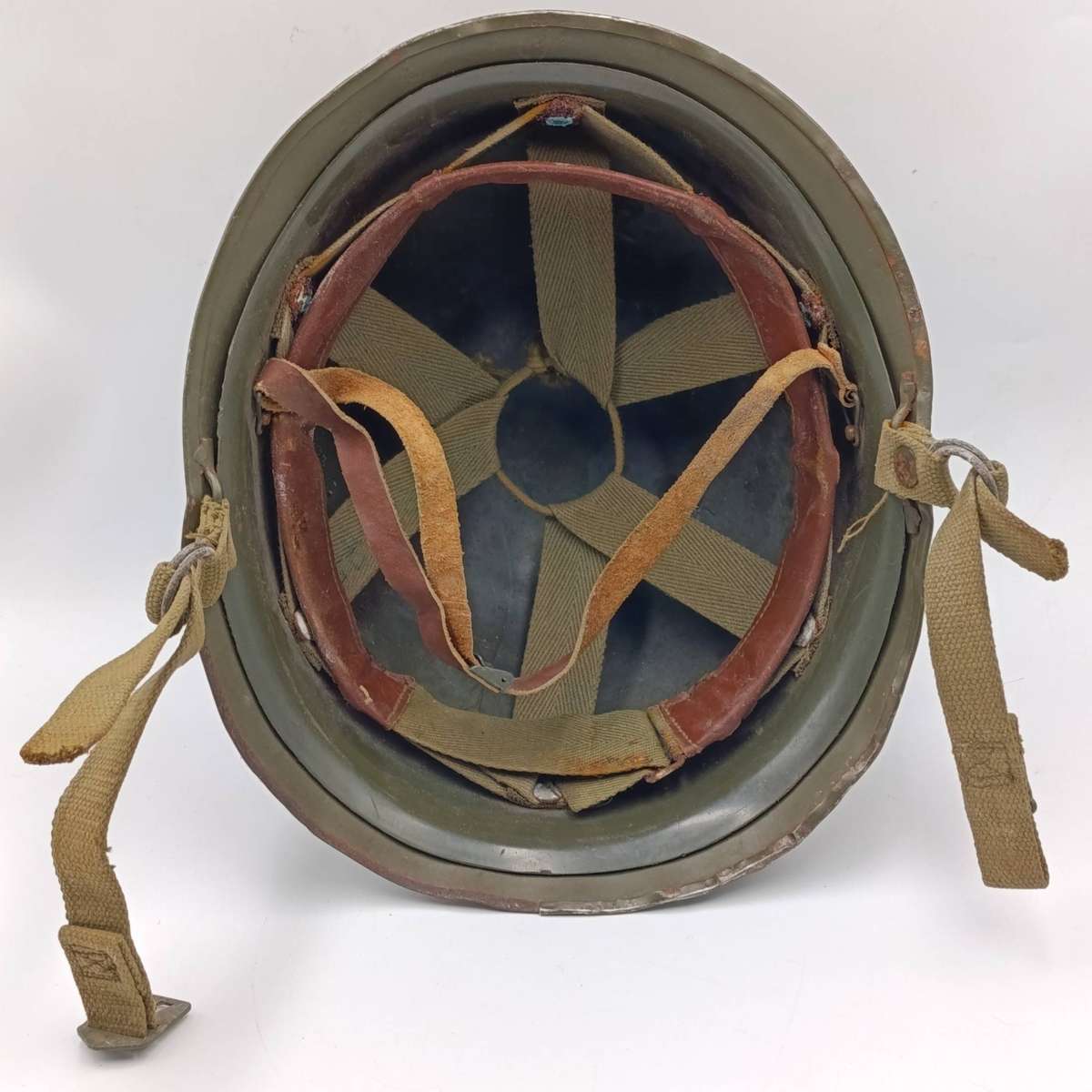 SADF Staaldak helmet - with inner - custom camo paint job 