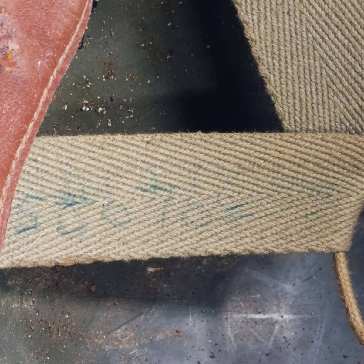 SADF Staaldak helmet - with inner - custom camo paint job 