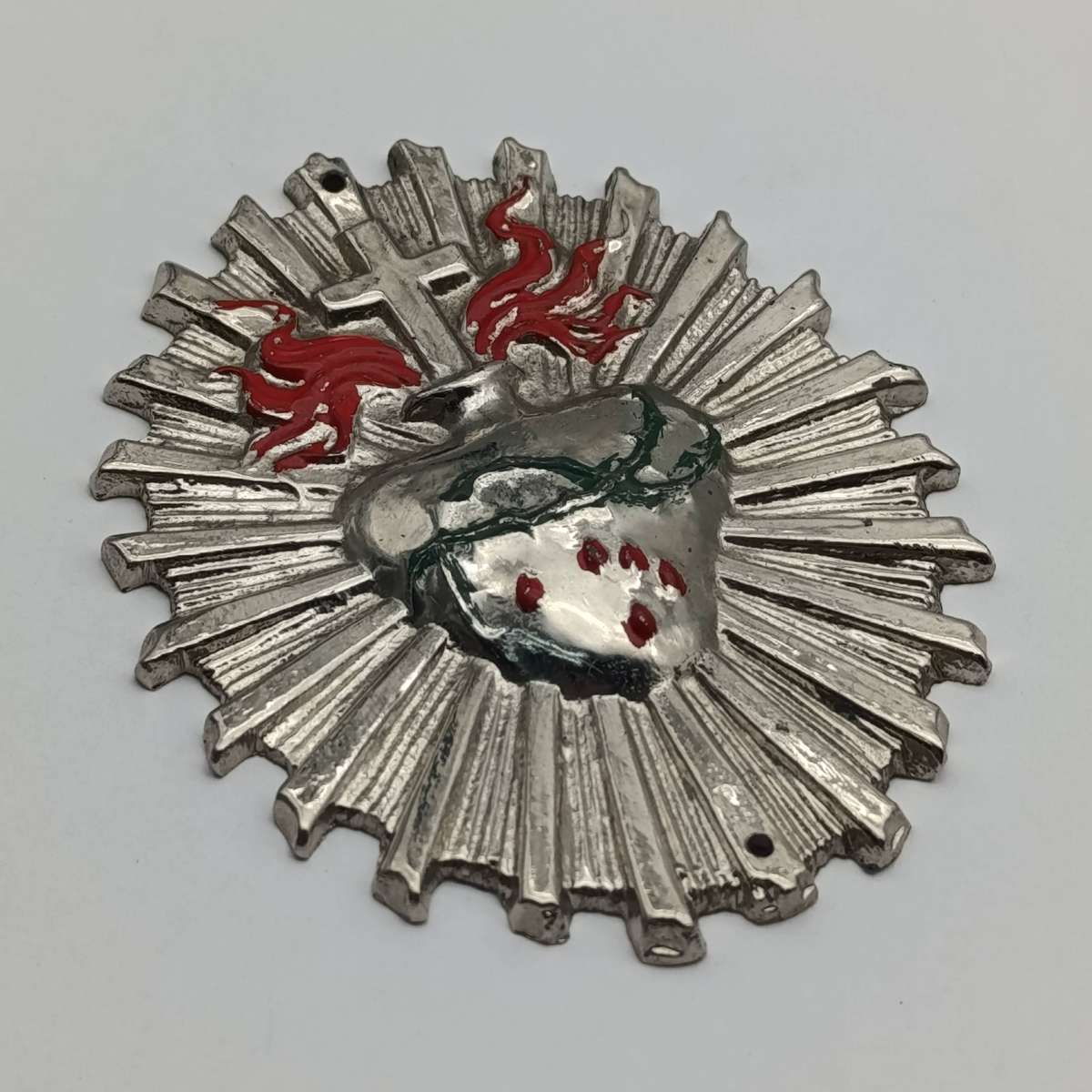 Pair of vintage funeral casket plates