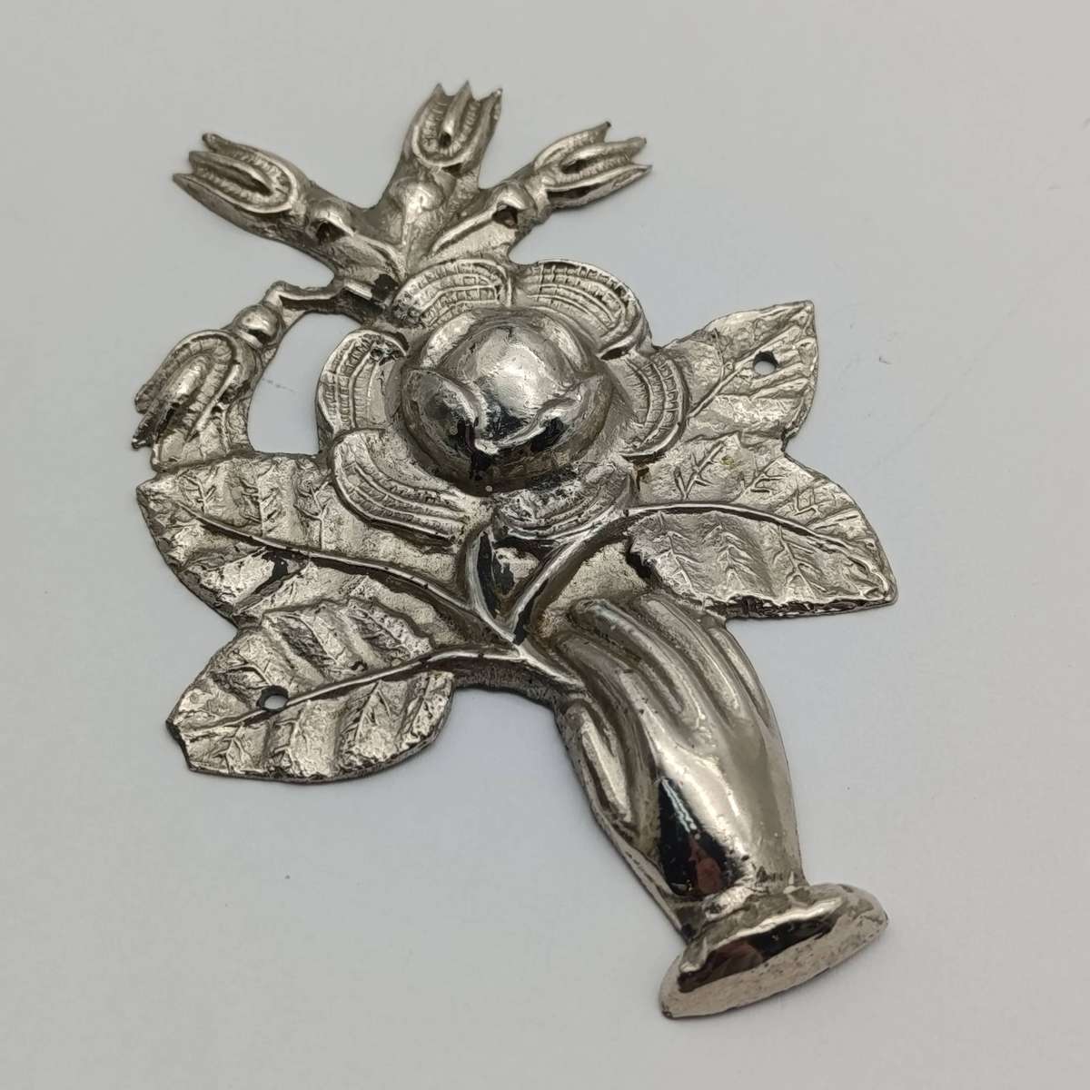 Pair of vintage funeral casket plates