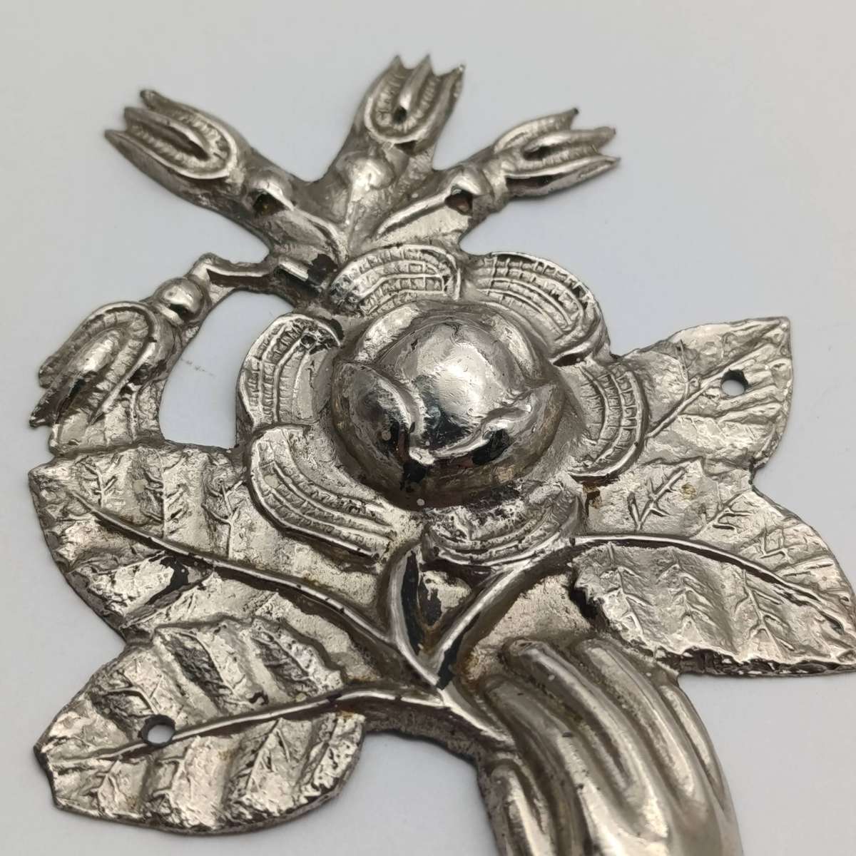 Pair of vintage funeral casket plates