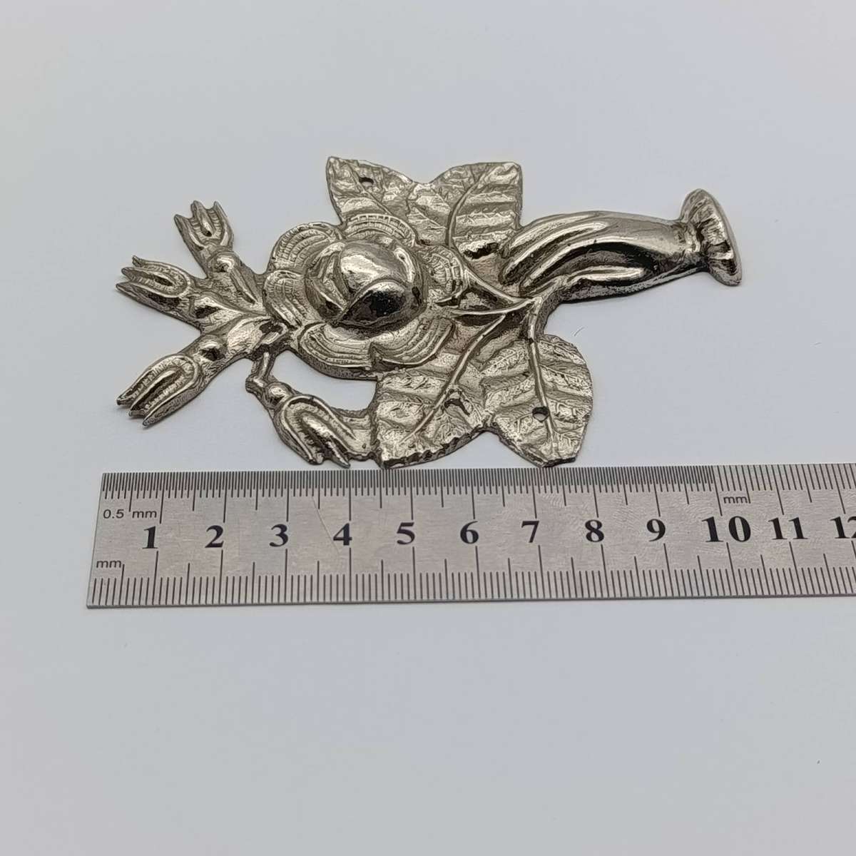 Pair of vintage funeral casket plates