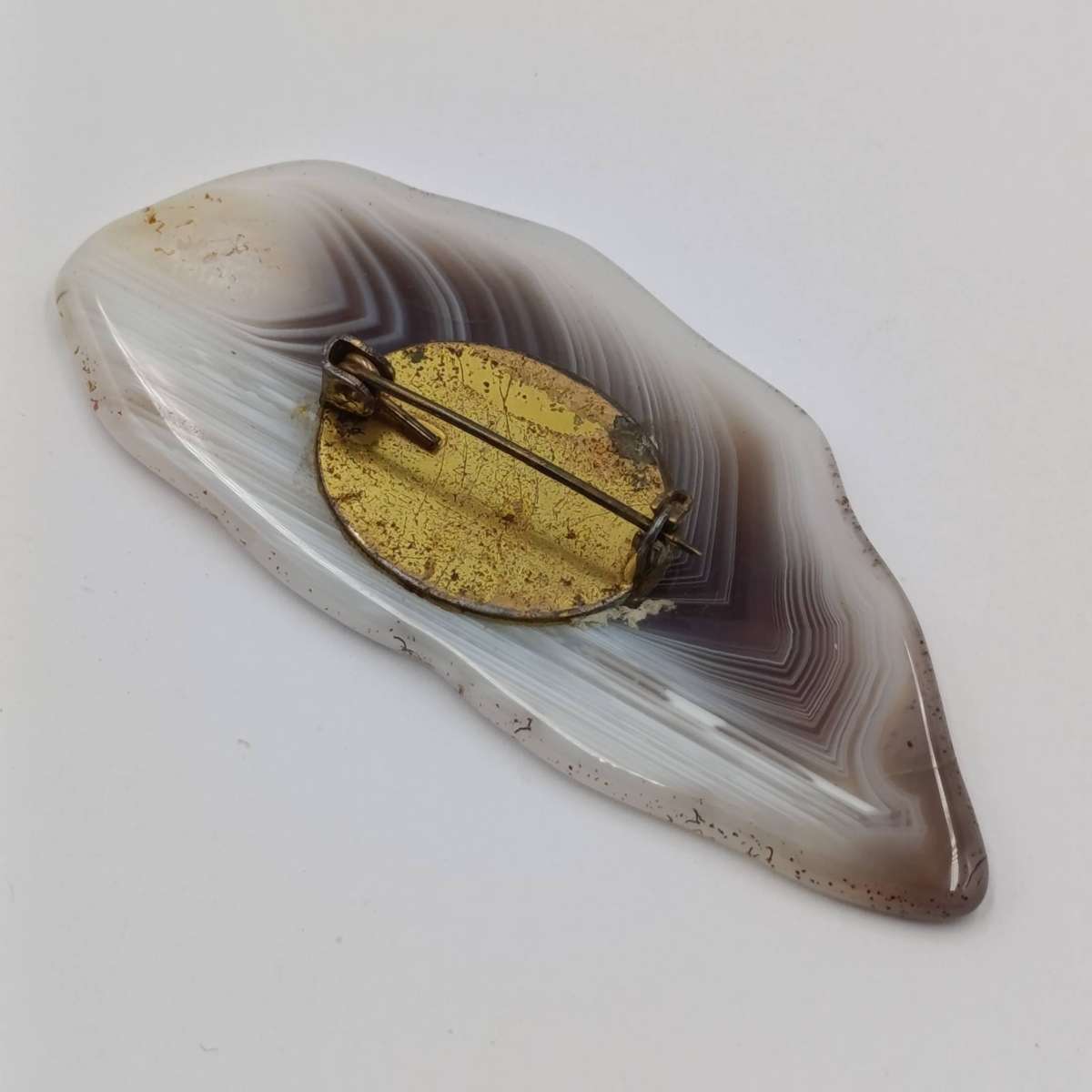 Beautiful agate brooch - 18,8g