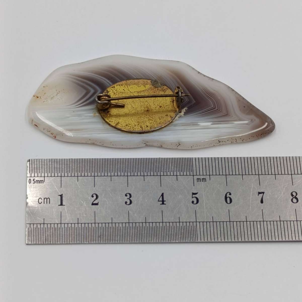 Beautiful agate brooch - 18,8g