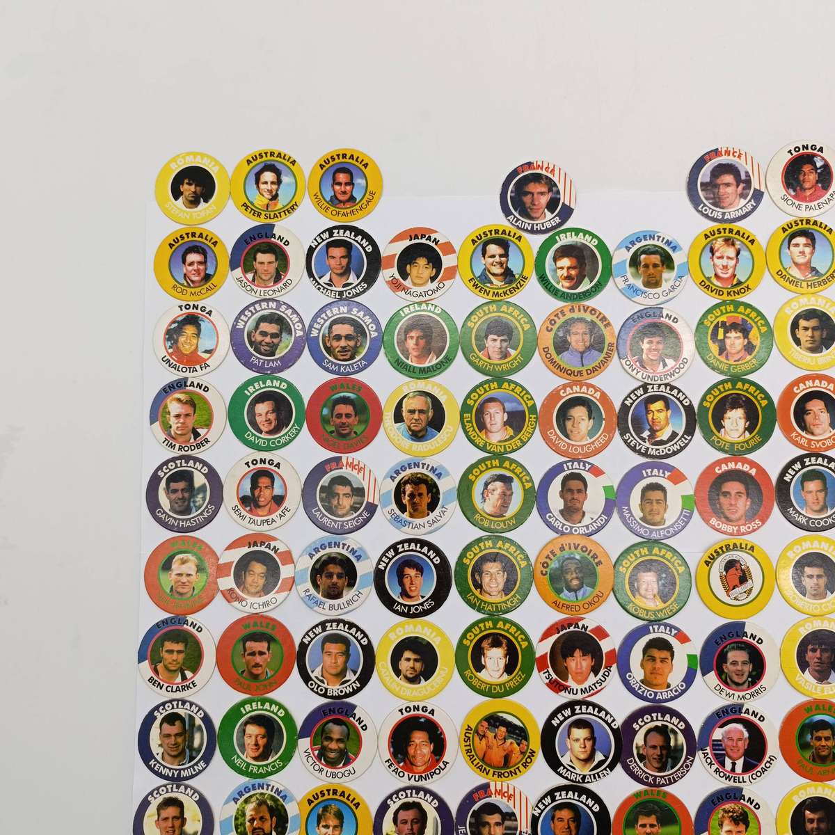 Lot of 107 Arlenco Slama's of 1995 Rugby World Cup