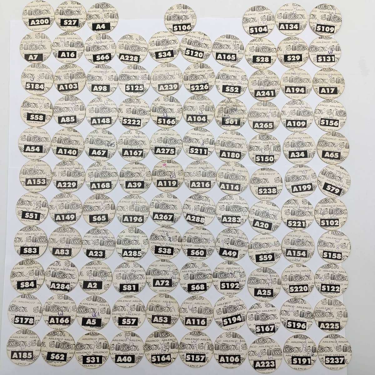 Lot of 107 Arlenco Slama's of 1995 Rugby World Cup