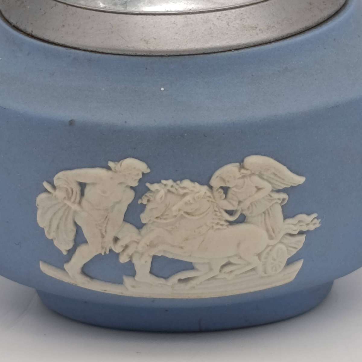 Vintage Ronson table lighter with Wedgewood base