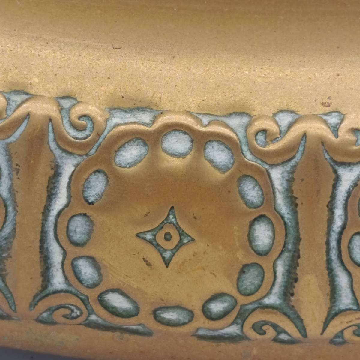 Antique folding table with tray and wooden foot piece