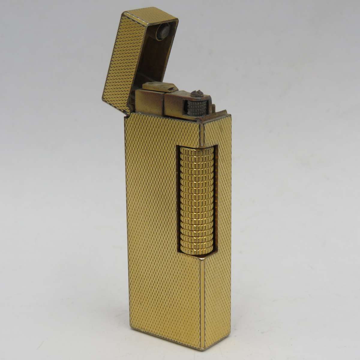 Original vintage Dunhill pocket lighter - gold plated - working