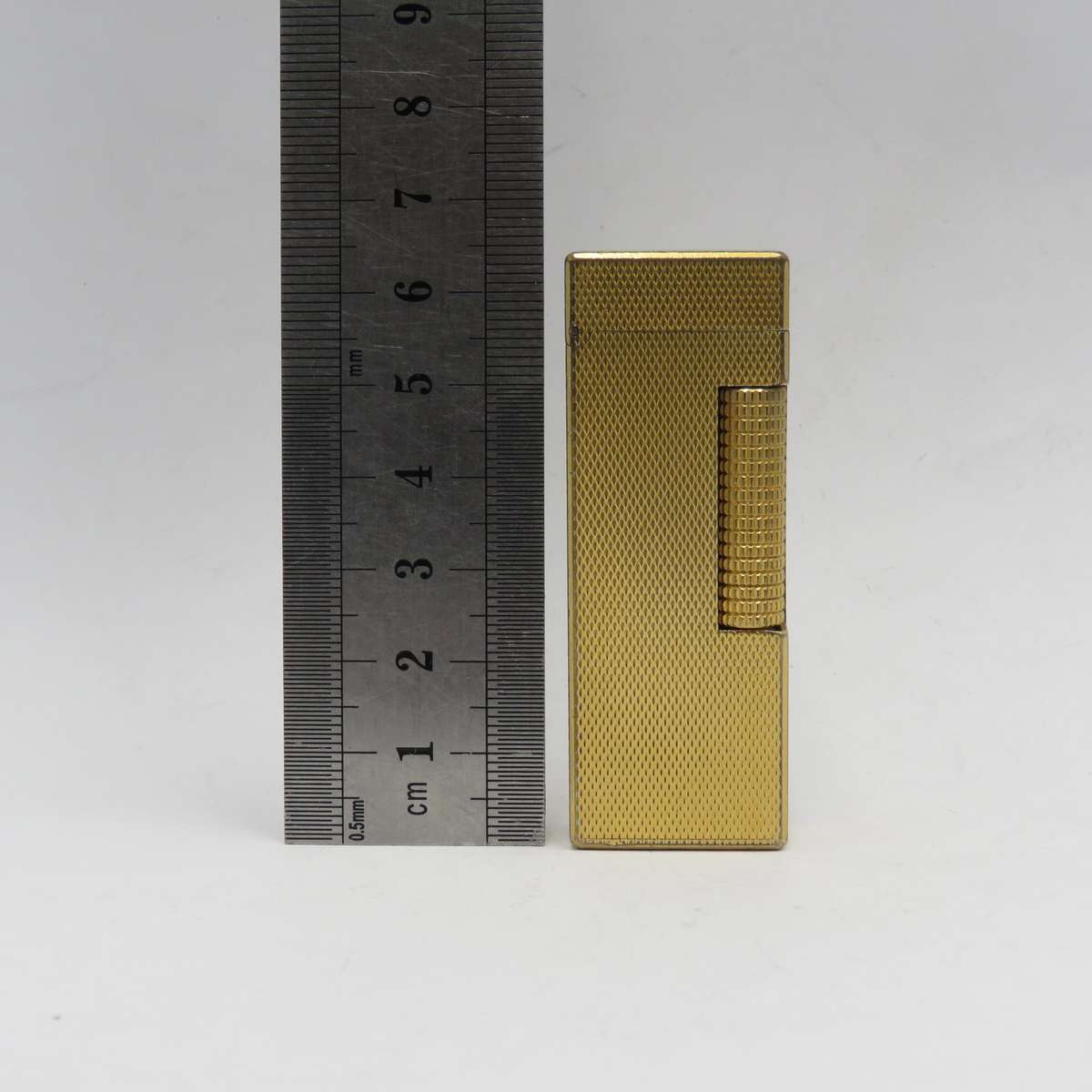 Original vintage Dunhill pocket lighter - gold plated - working