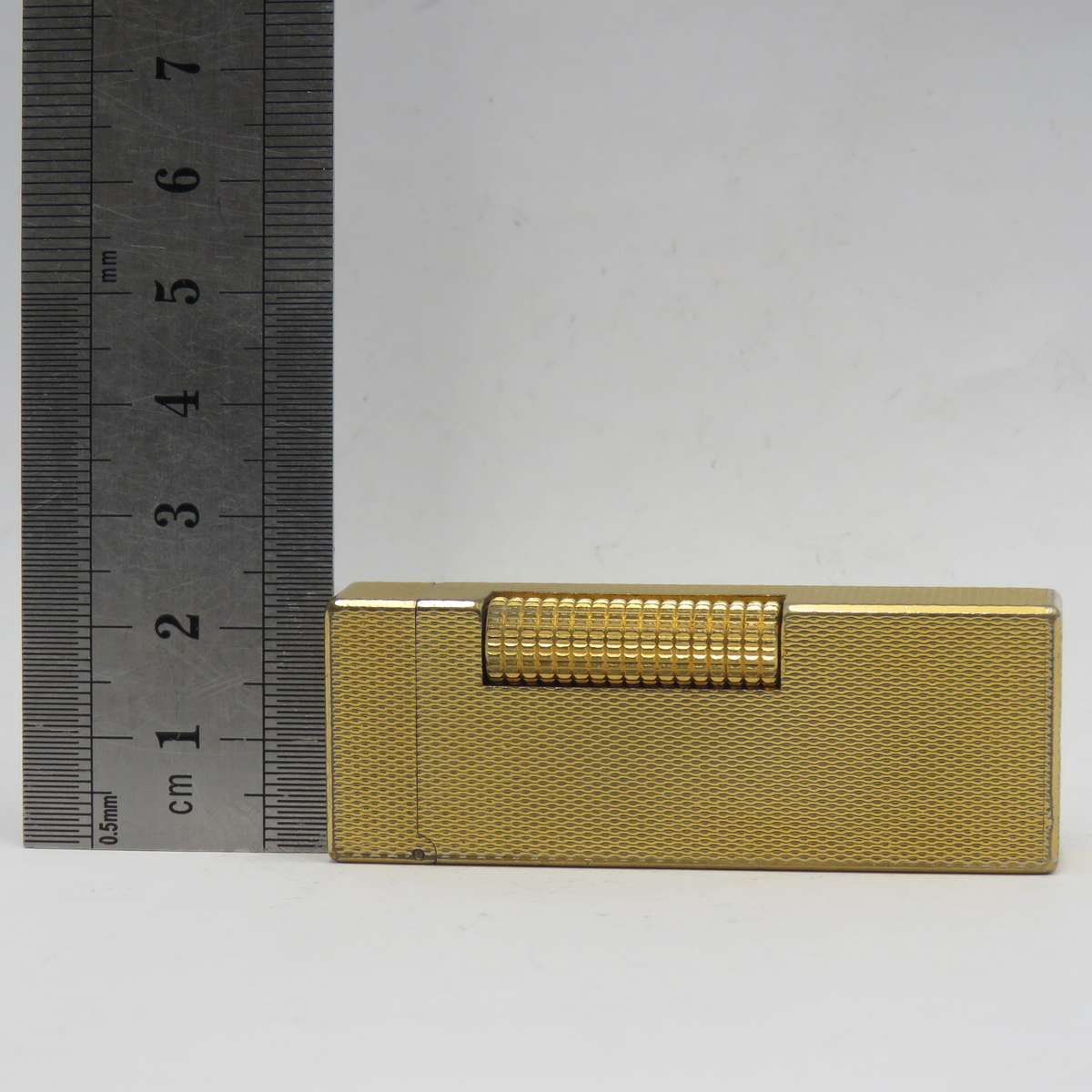 Original vintage Dunhill pocket lighter - gold plated - working