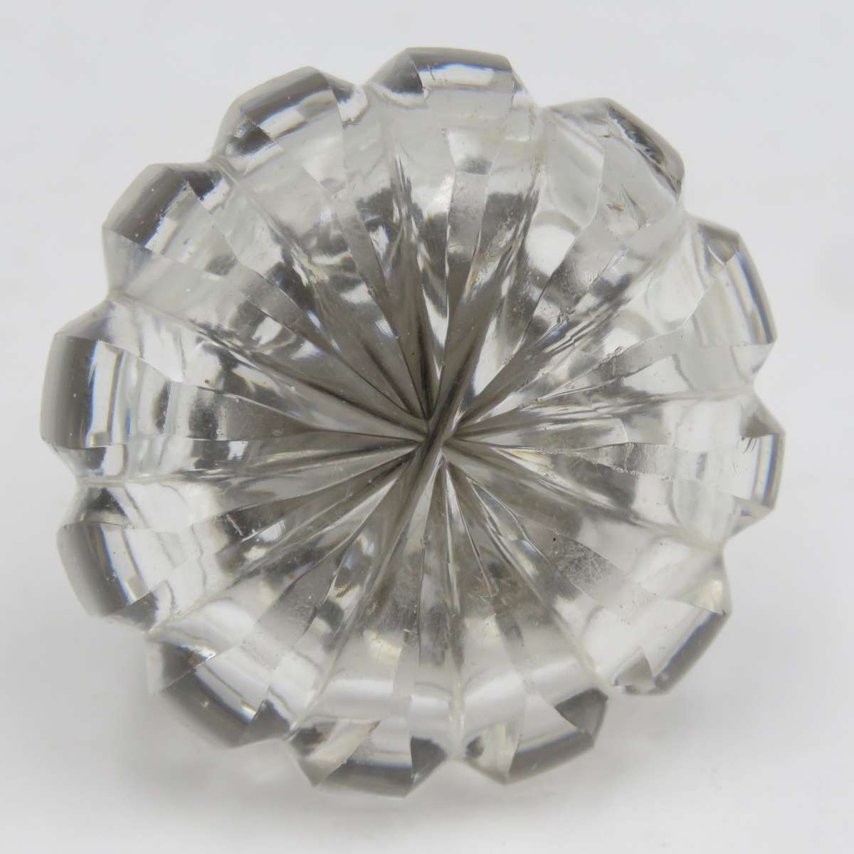 Antique sterling silver and crystal scent bottle for perfume