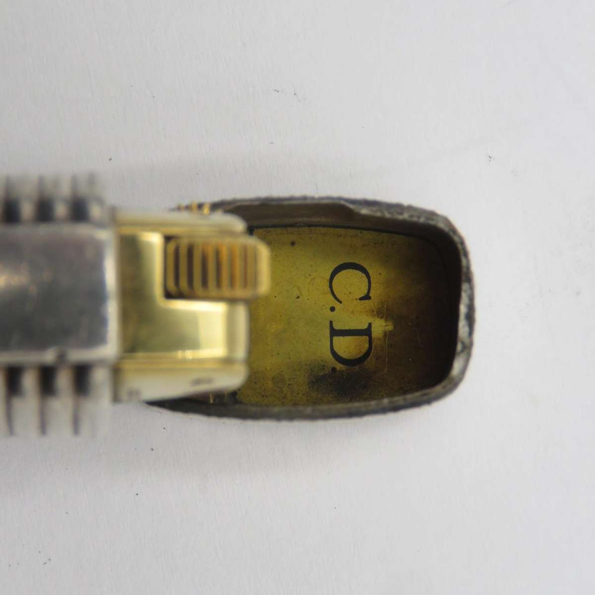 Vintage Christian Dior silverplated lighter - Working
