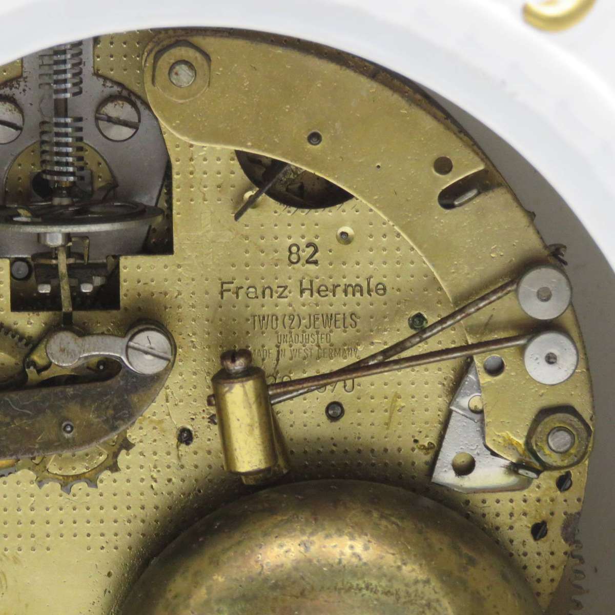 Vintage German Hermle porcelain mantel clock - working