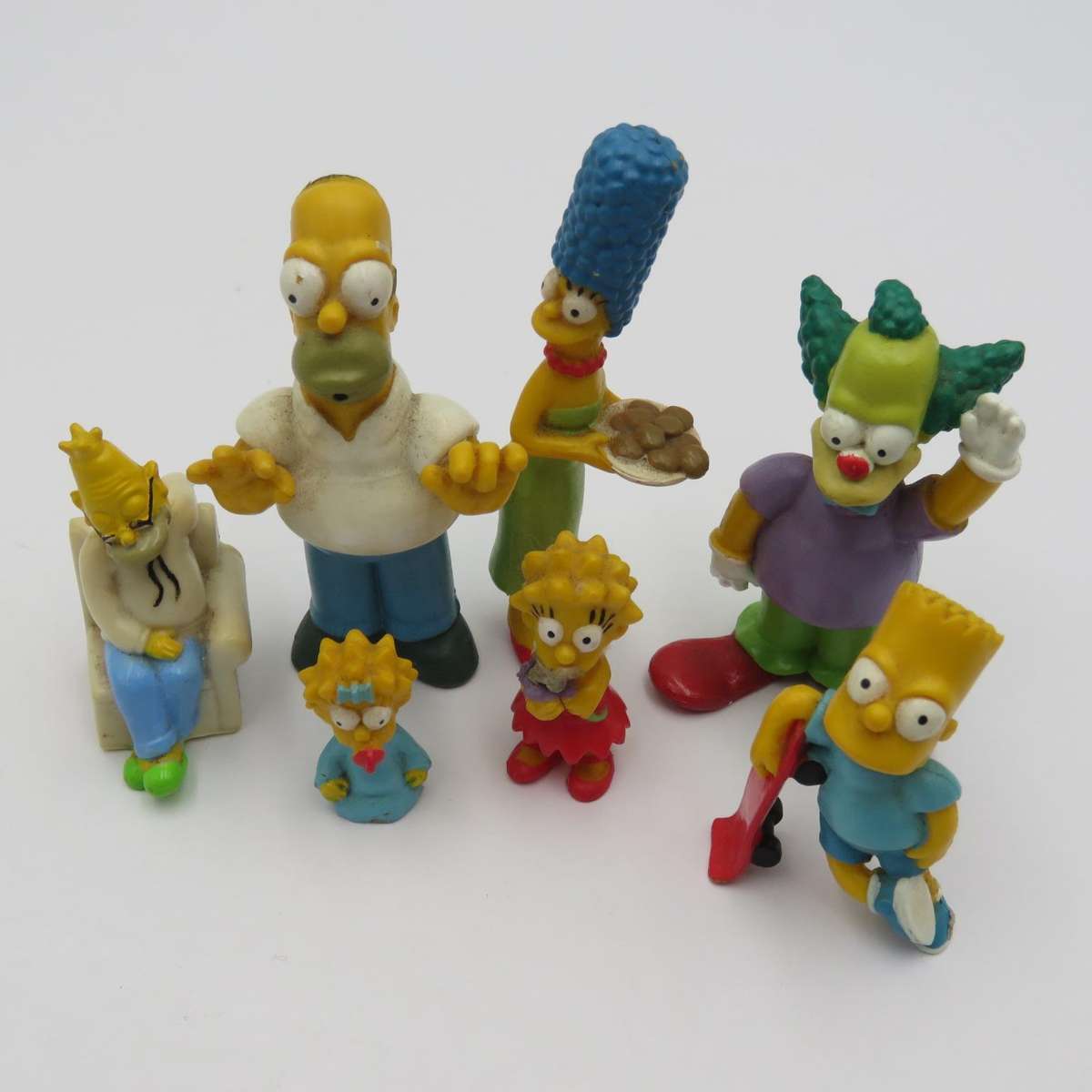 Set of 7 Fox 1997 The Simpsons family figurines