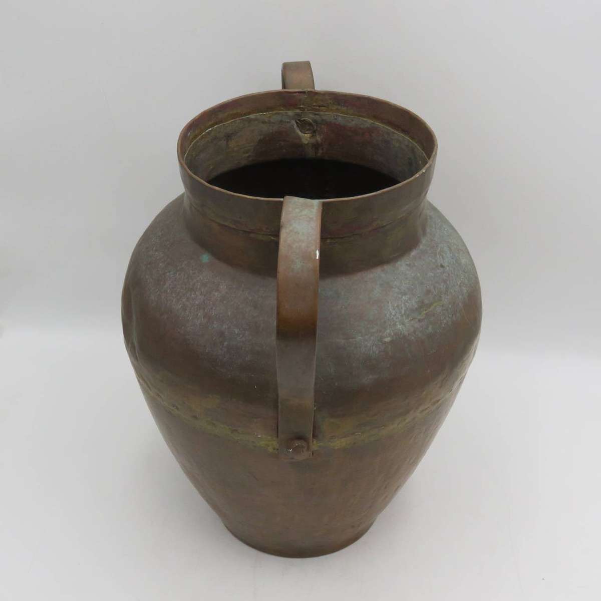 Antique French hammered copper water urn
