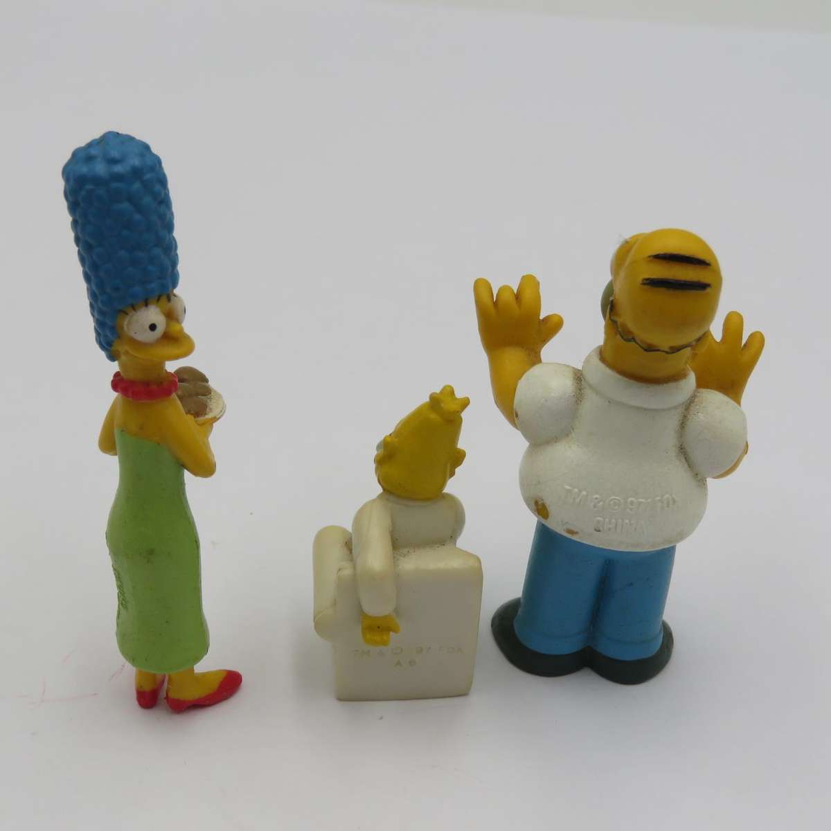 Set of 7 Fox 1997 The Simpsons family figurines
