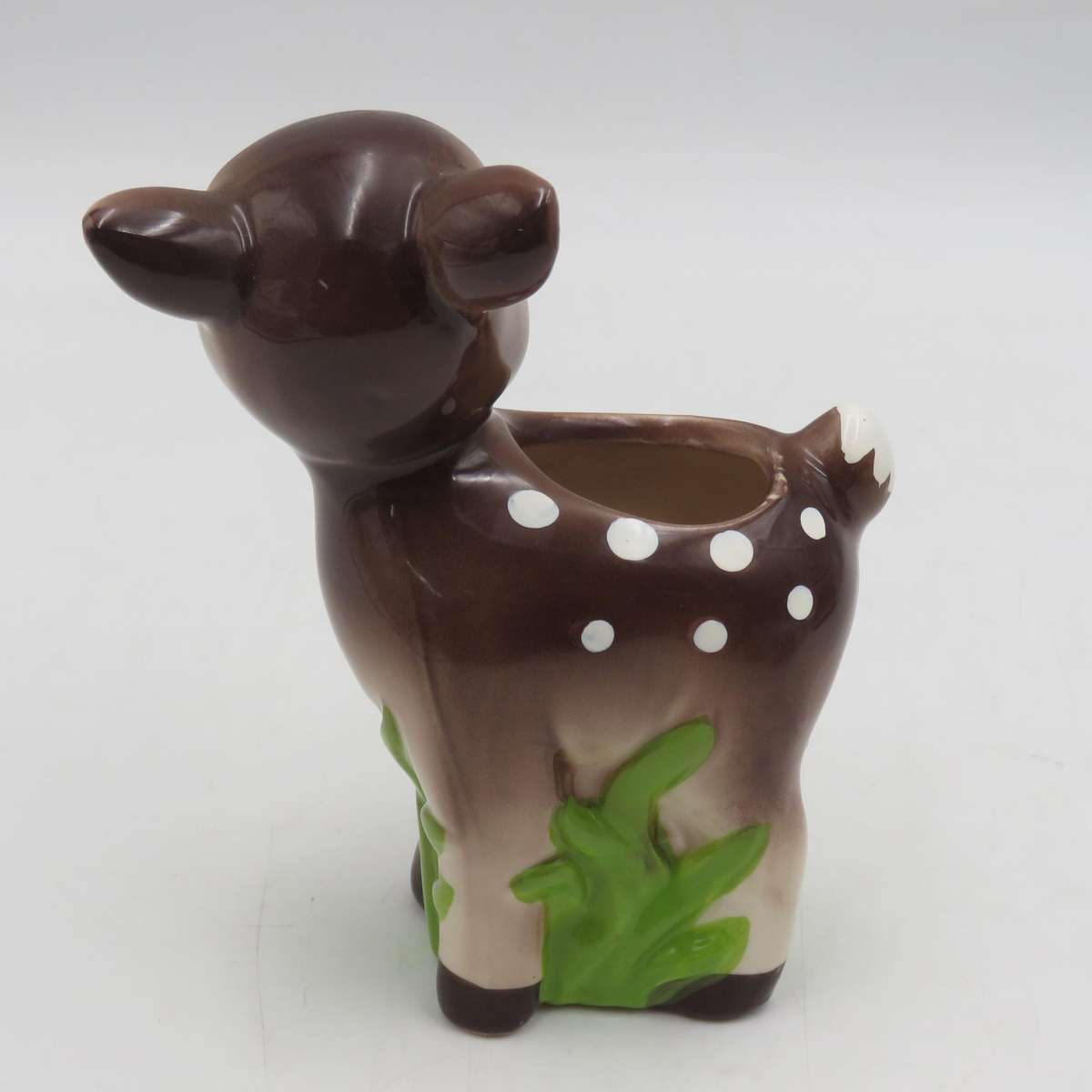 Vintage Bambi deer porcelain flower holder