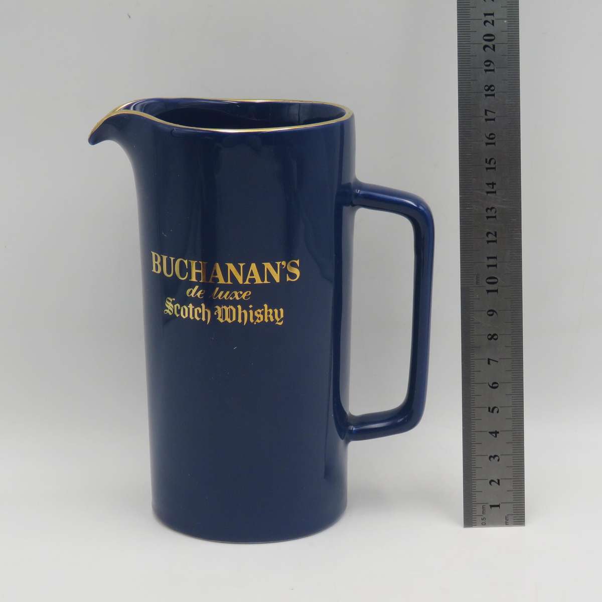 Vintage Buchanan's de luxe Scotch Whisky porcelain pitcher
