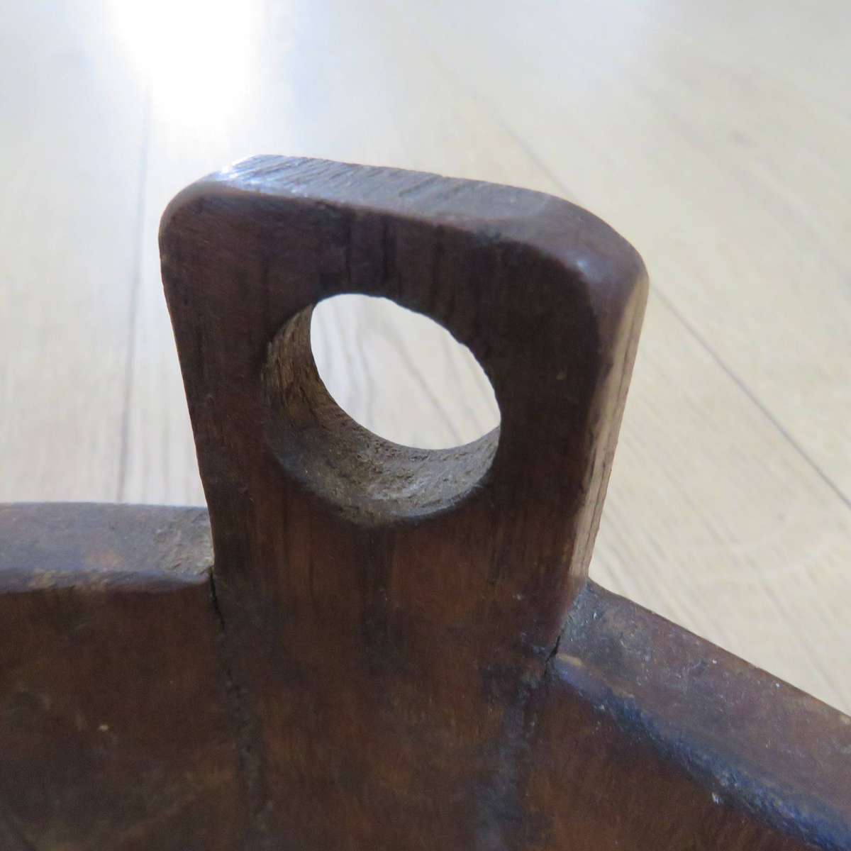 Antique brass bound wooden balie - possibly 1800's