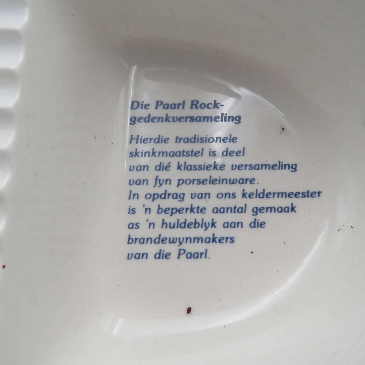 Vintage Paarl Rock Brandy porcelain shaving bowl