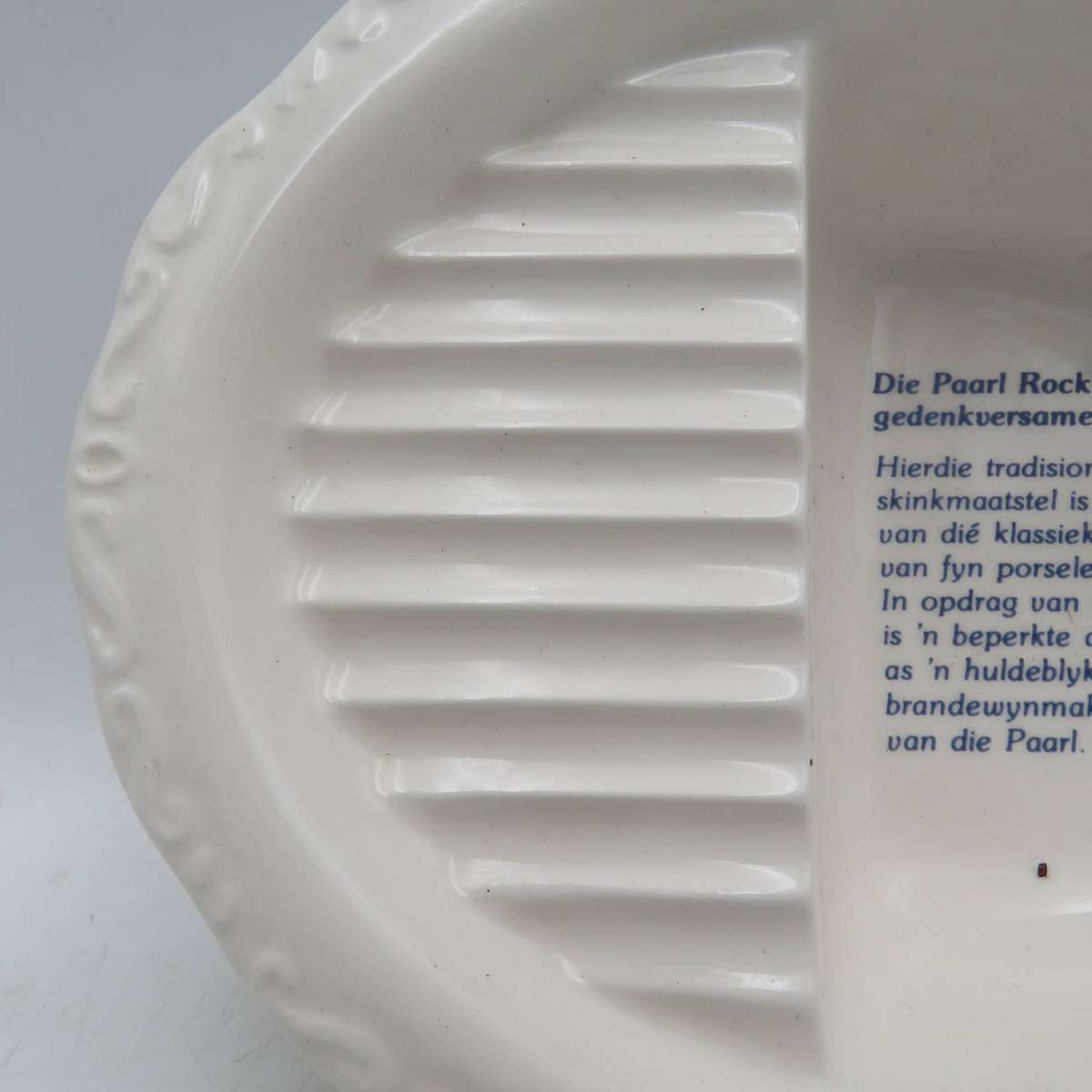 Vintage Paarl Rock Brandy porcelain shaving bowl