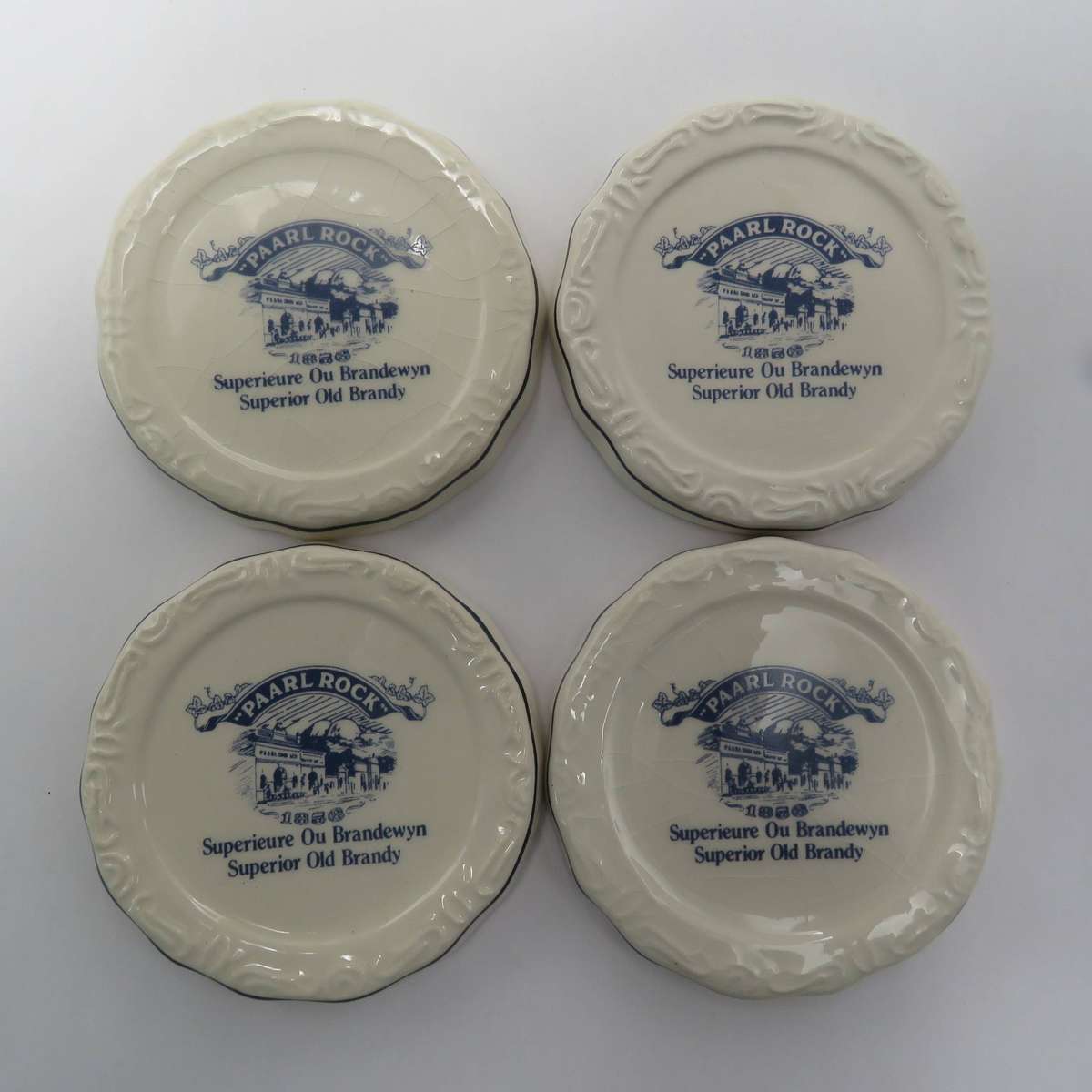 Vintage set of 4 Paarl Rock Brandy coasters in box