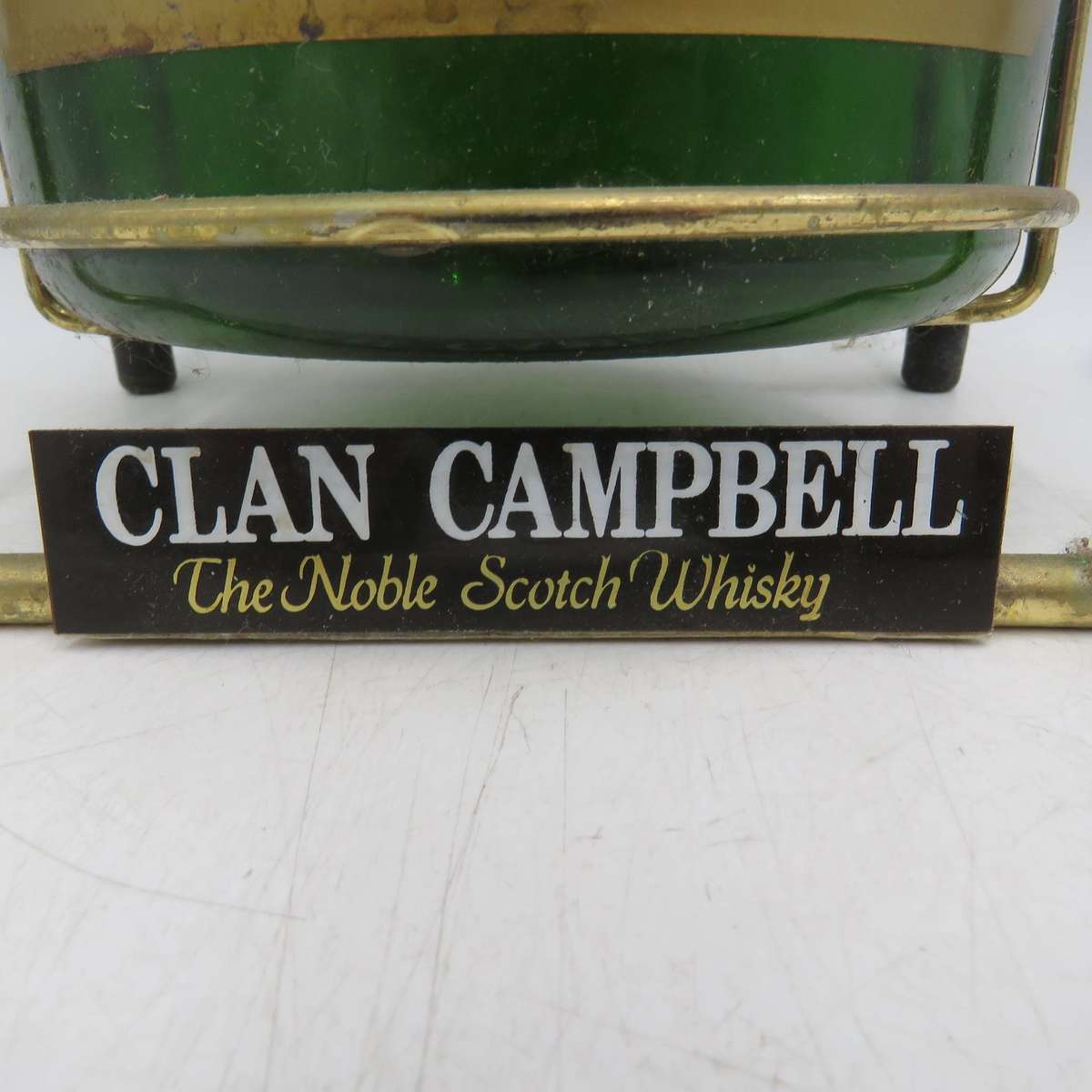 Clan Campbell Scotch Whisky 4.5lt glass bottle on tipping stand - Empty