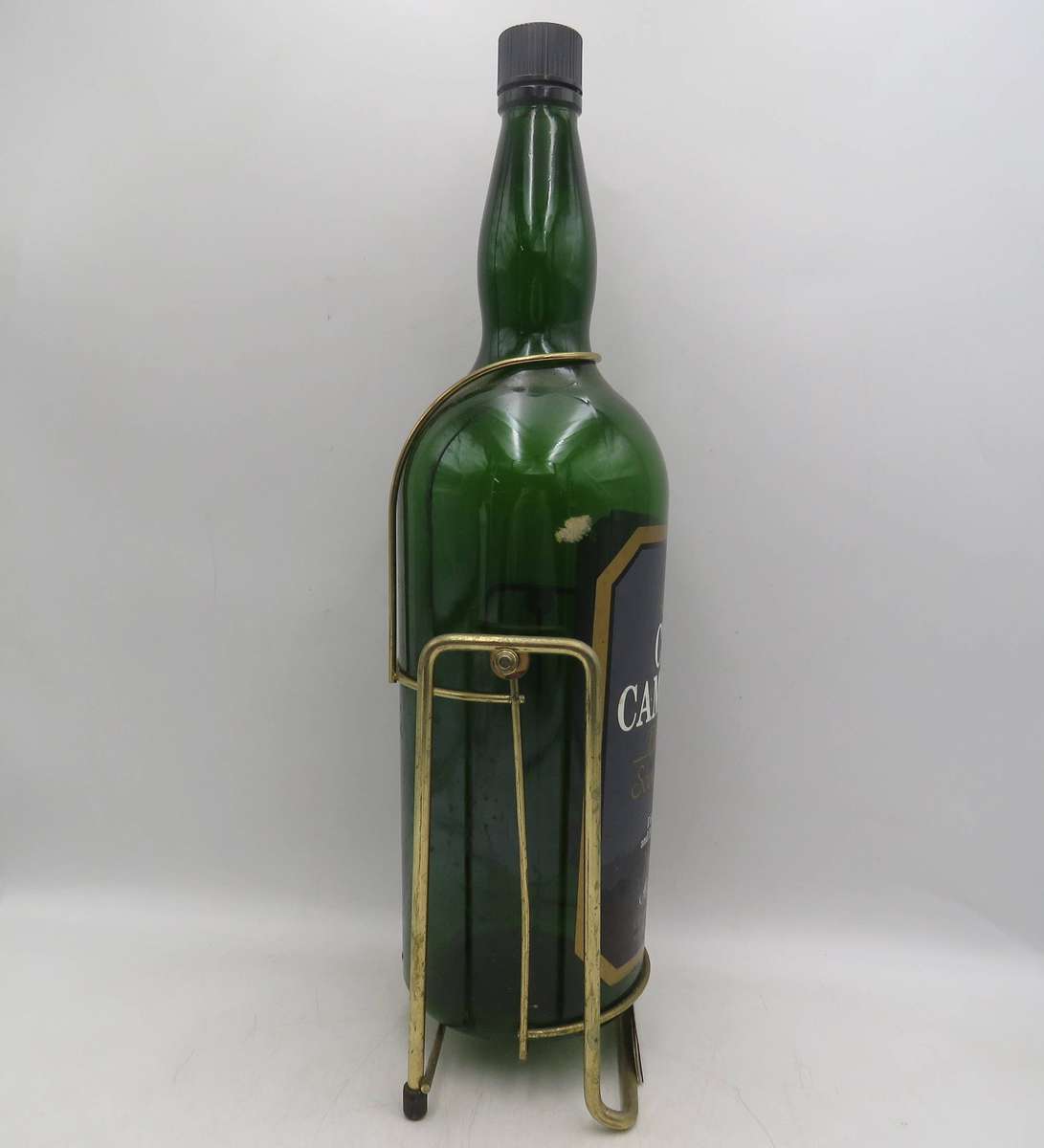 Clan Campbell Scotch Whisky 4.5lt glass bottle on tipping stand - Empty