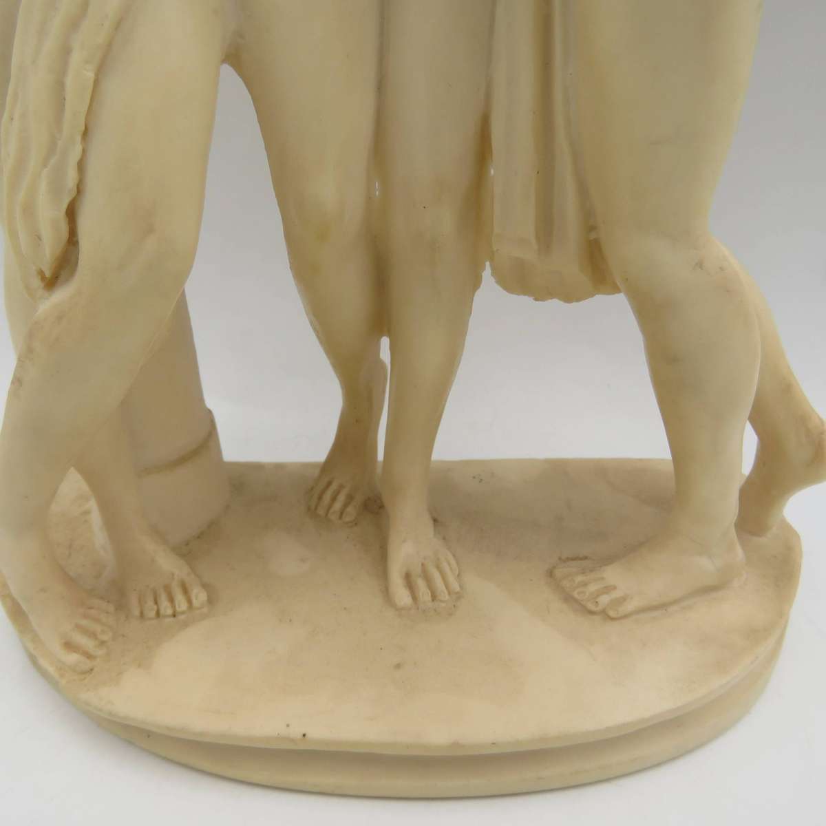 Vintage Three graces italian polyresin sculpture - one foot cracked