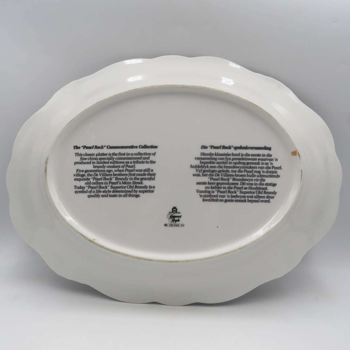 Vintage Paarl Rock Brandy porcelain platter