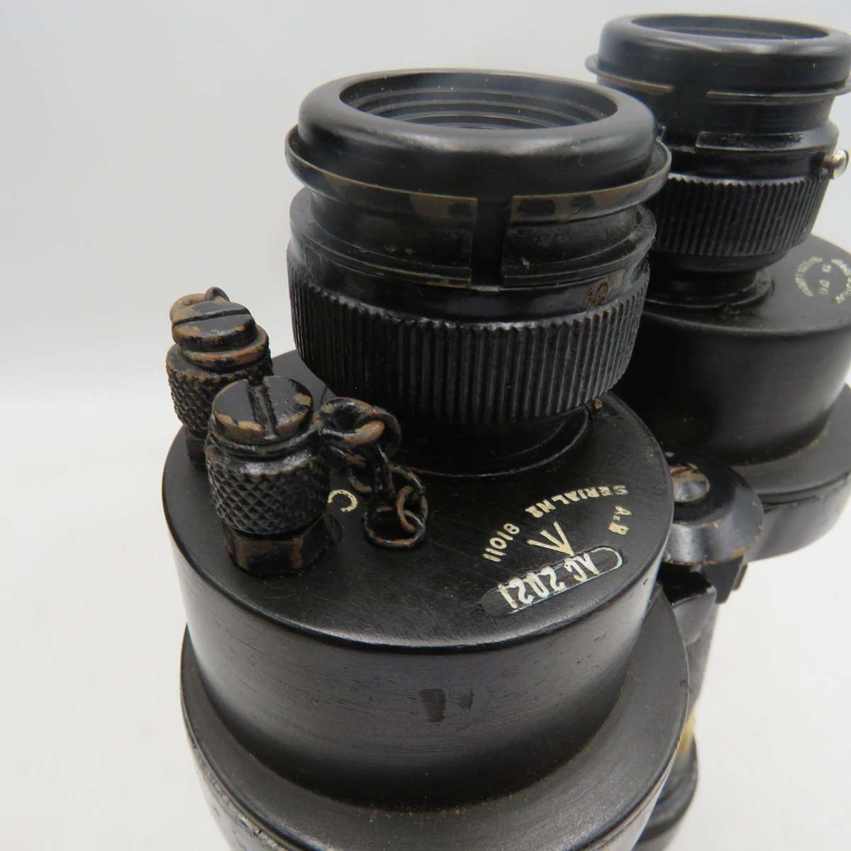 WW2 Bar and Stroud 7x50 CF42 Naval binoculars - very good condition in case - Serial 81011