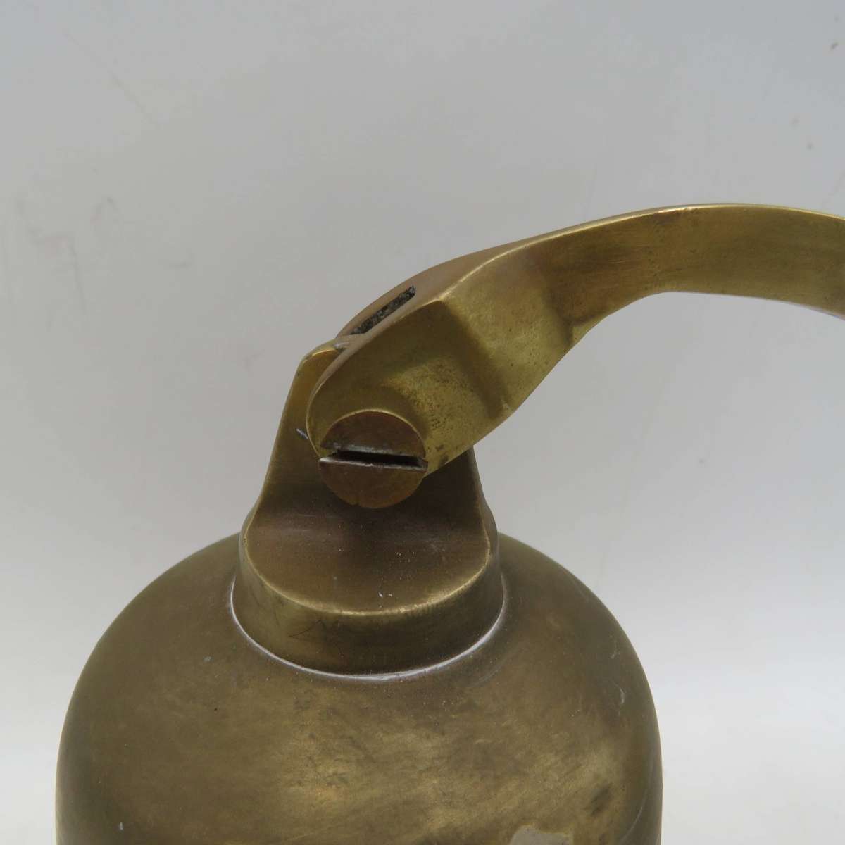 Vintage wall hanging brass bell - no clapper