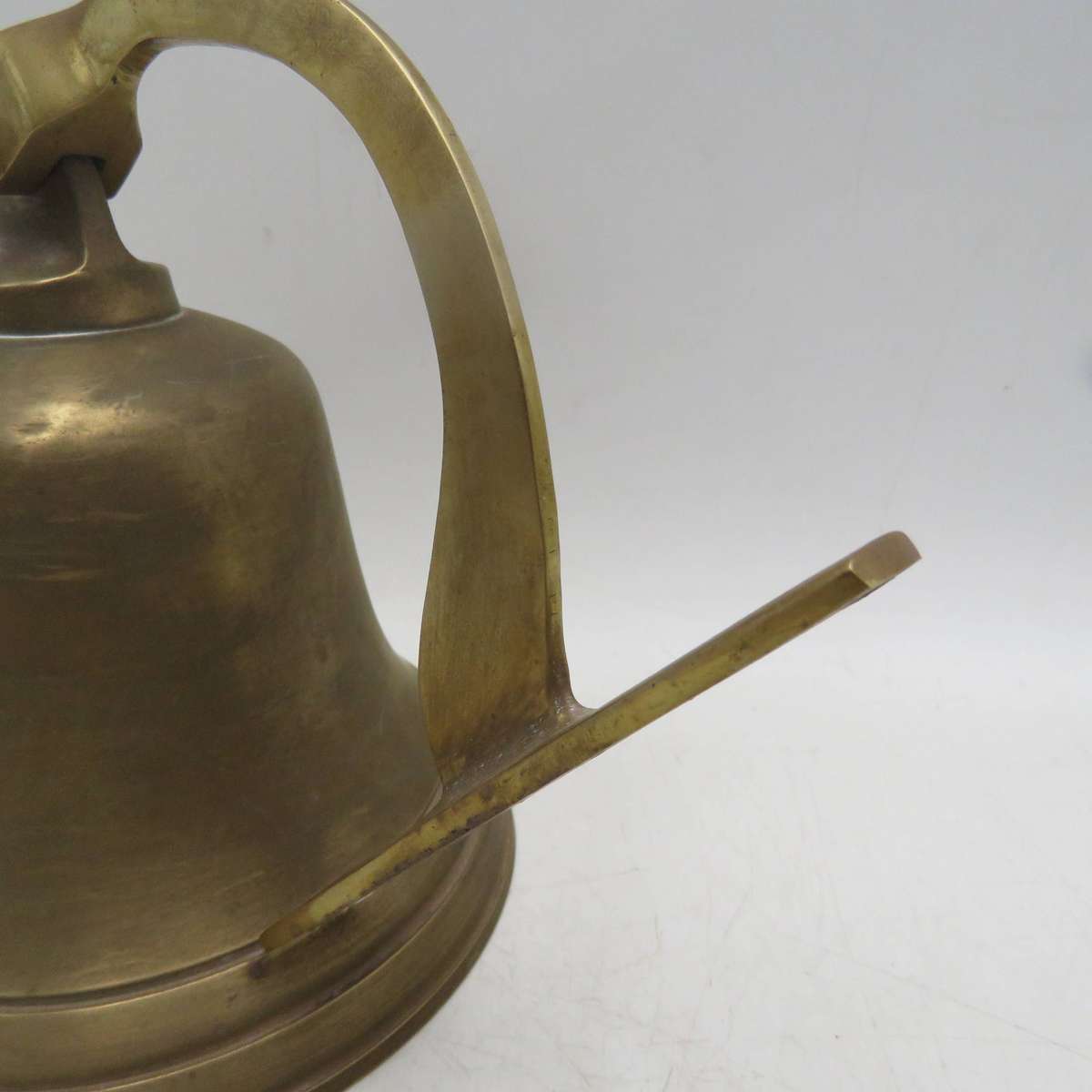 Vintage wall hanging brass bell - no clapper