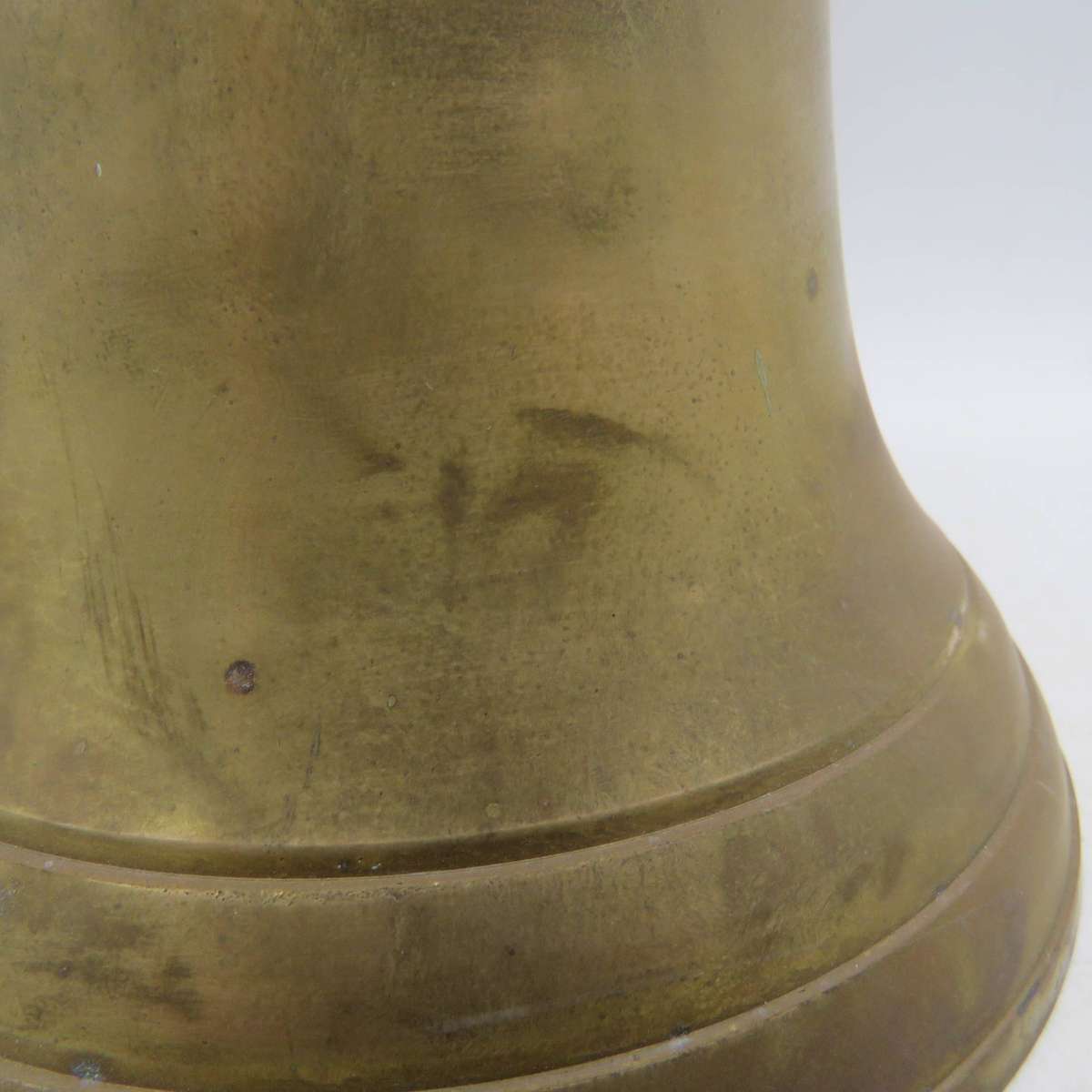 Vintage wall hanging brass bell - no clapper