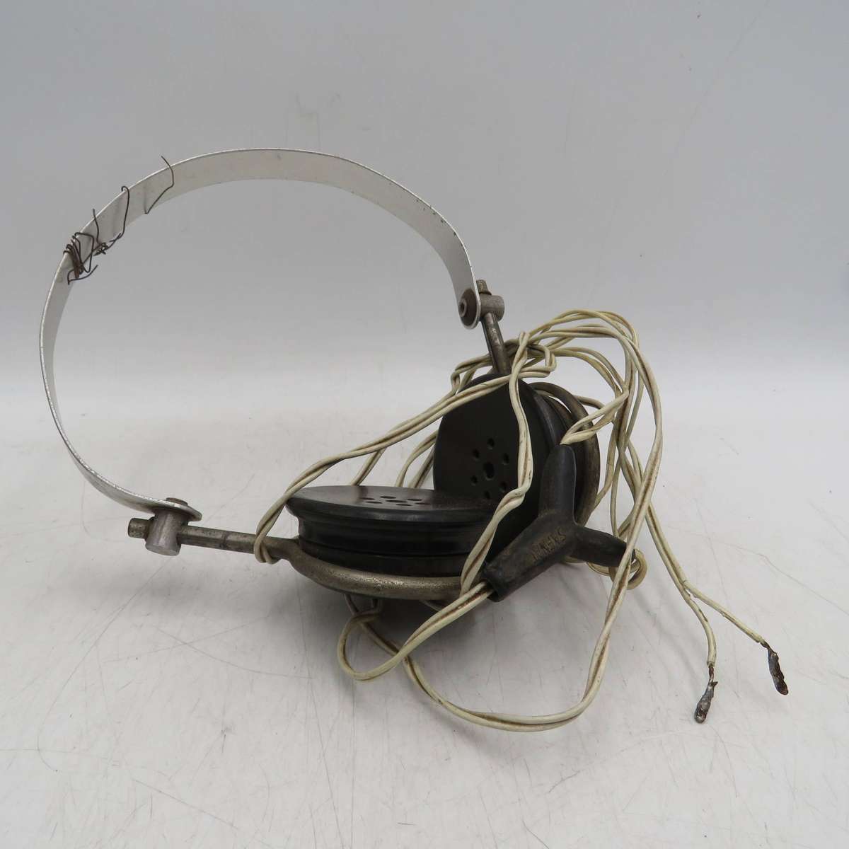 Antique Marconiphone Crystal Junior with SG Brown Type F headphones