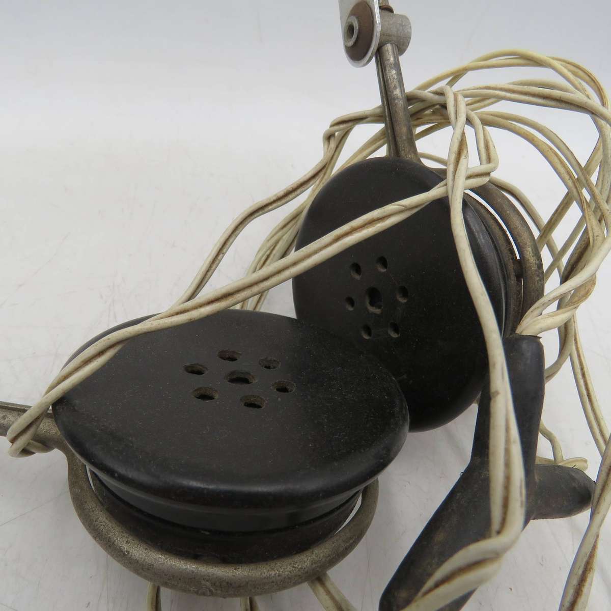 Antique Marconiphone Crystal Junior with SG Brown Type F headphones