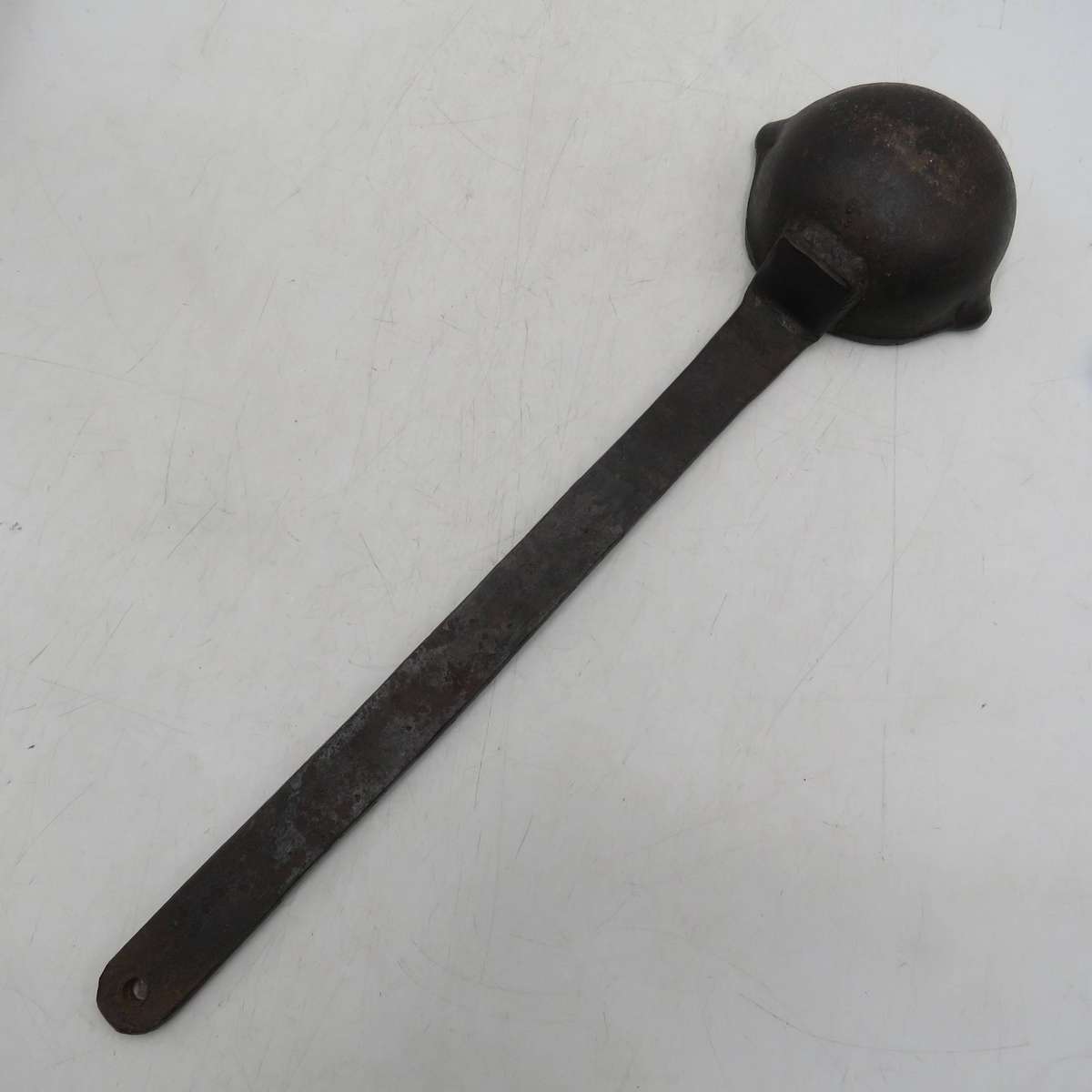 Antique Iron ladle for melting lead for bullet making - Length 44cm