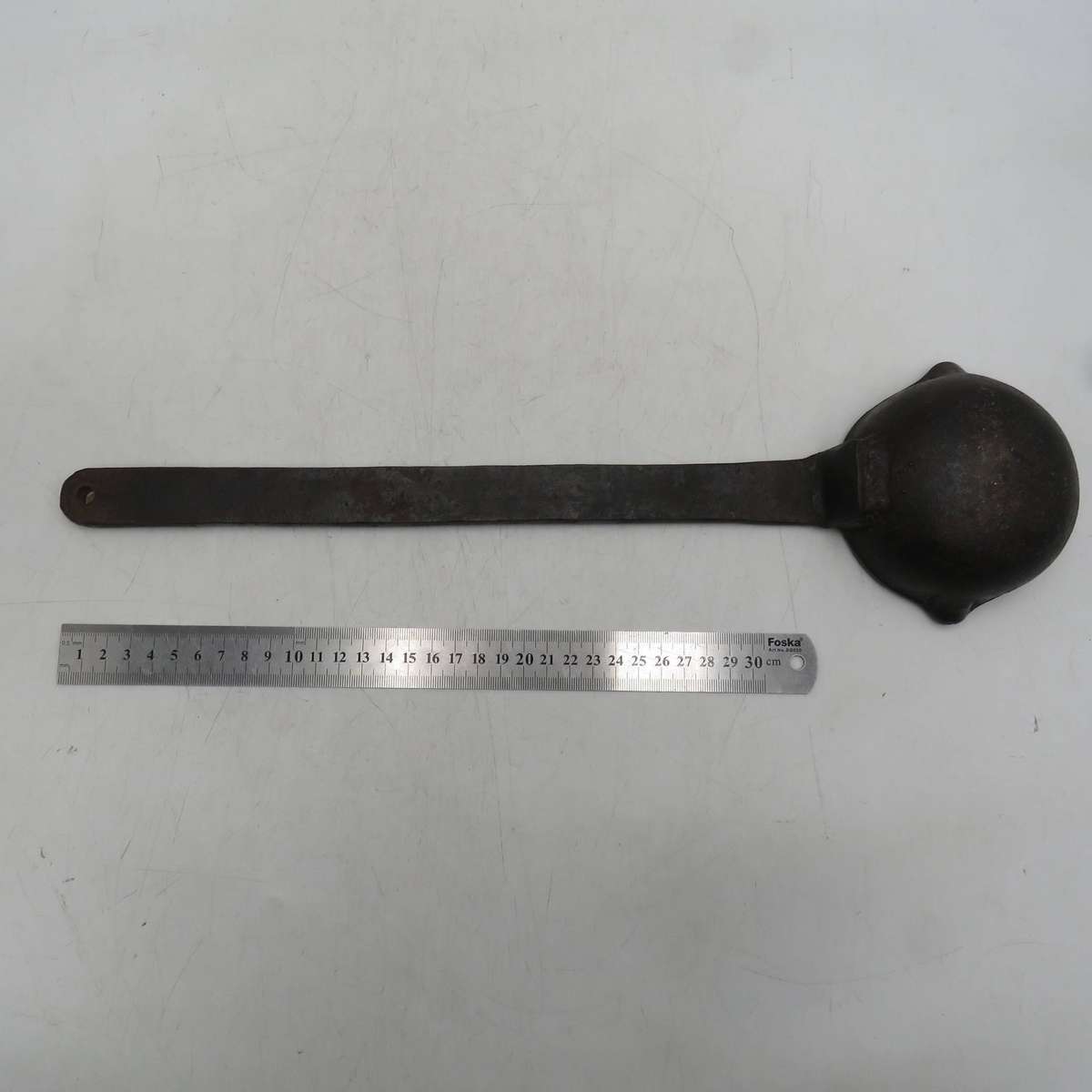 Antique Iron ladle for melting lead for bullet making - Length 44cm