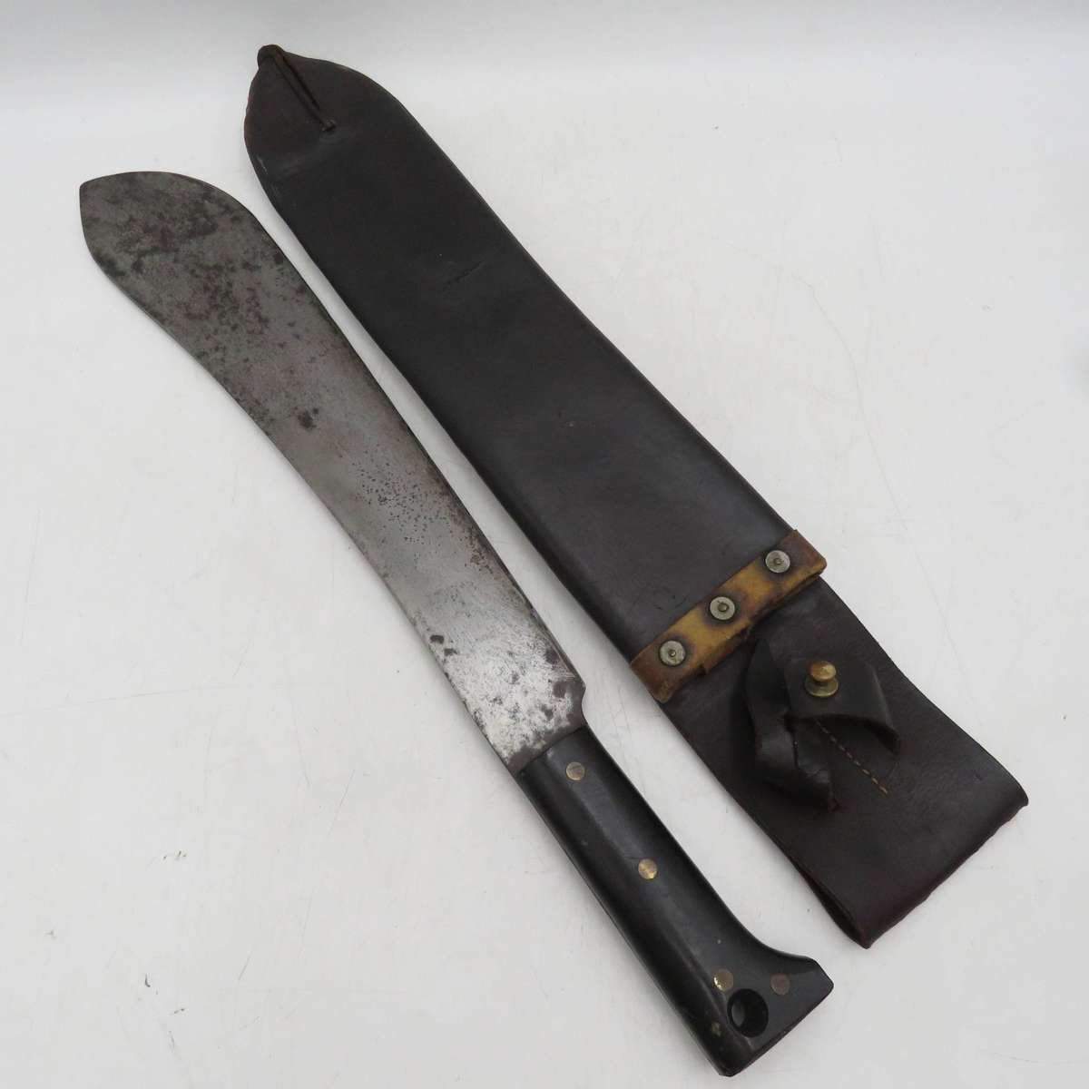 WW2 Legitimus no 1250 military issue machete with leather sheath