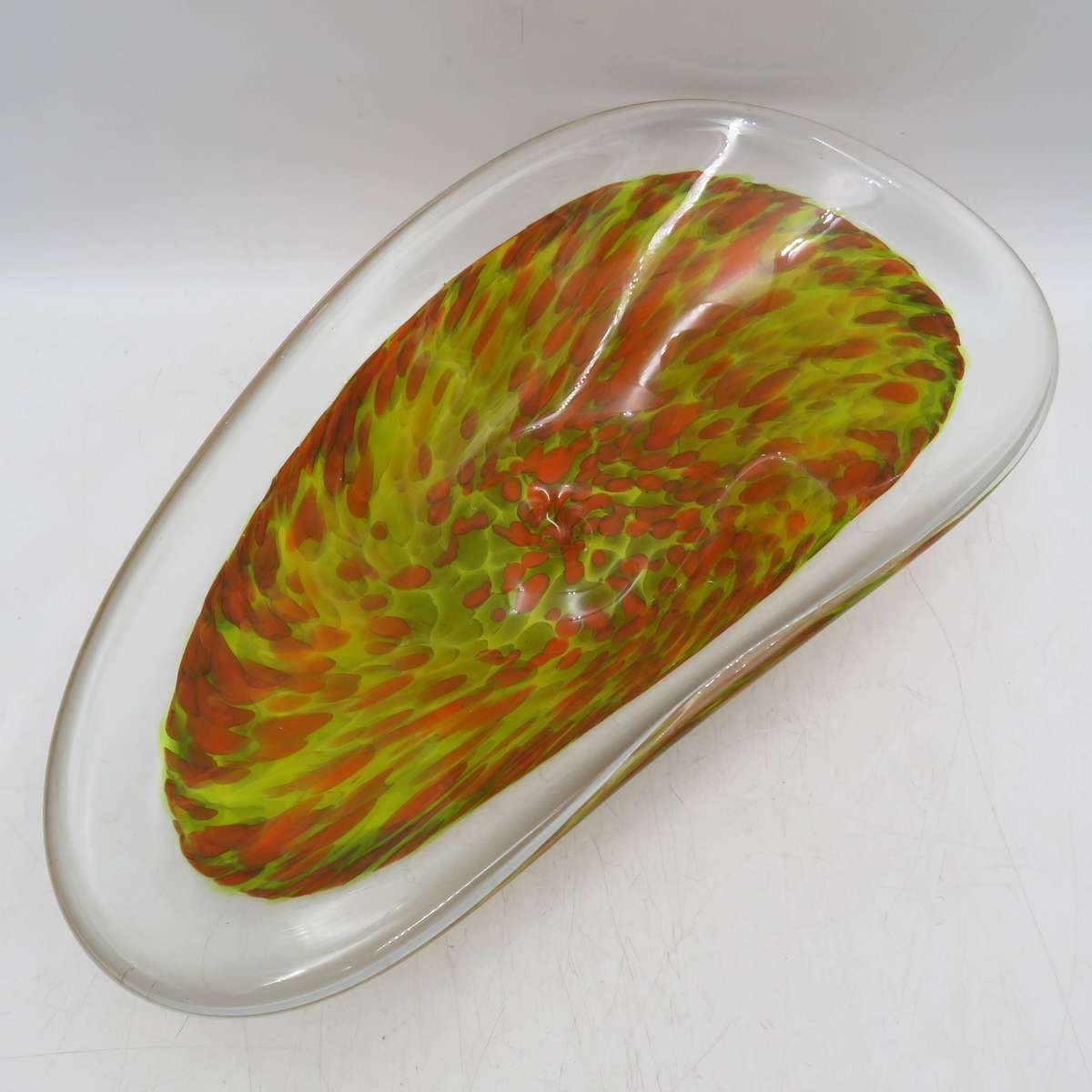 Vintage Handmade Murano glass speckled bowl