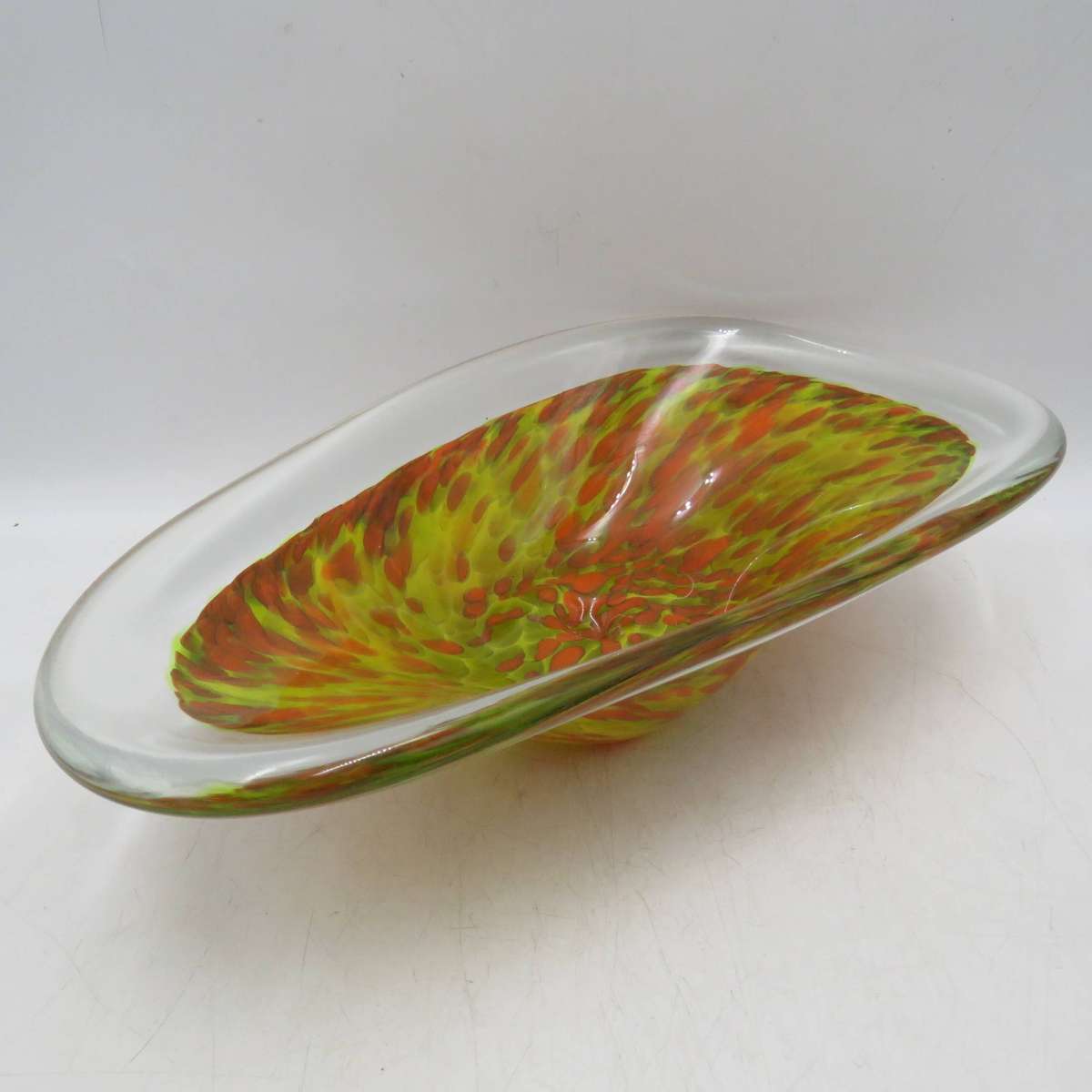 Vintage Handmade Murano glass speckled bowl