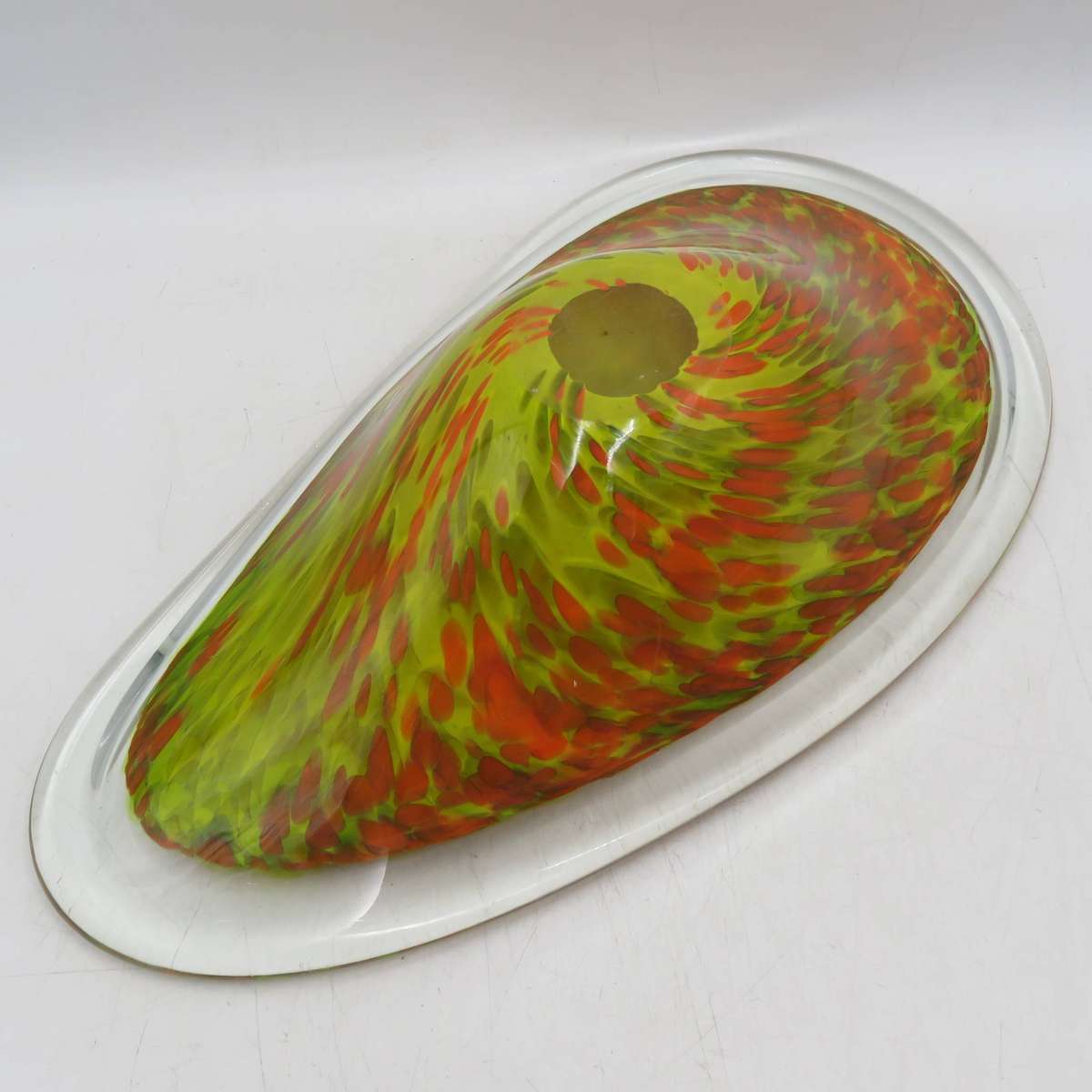 Vintage Handmade Murano glass speckled bowl