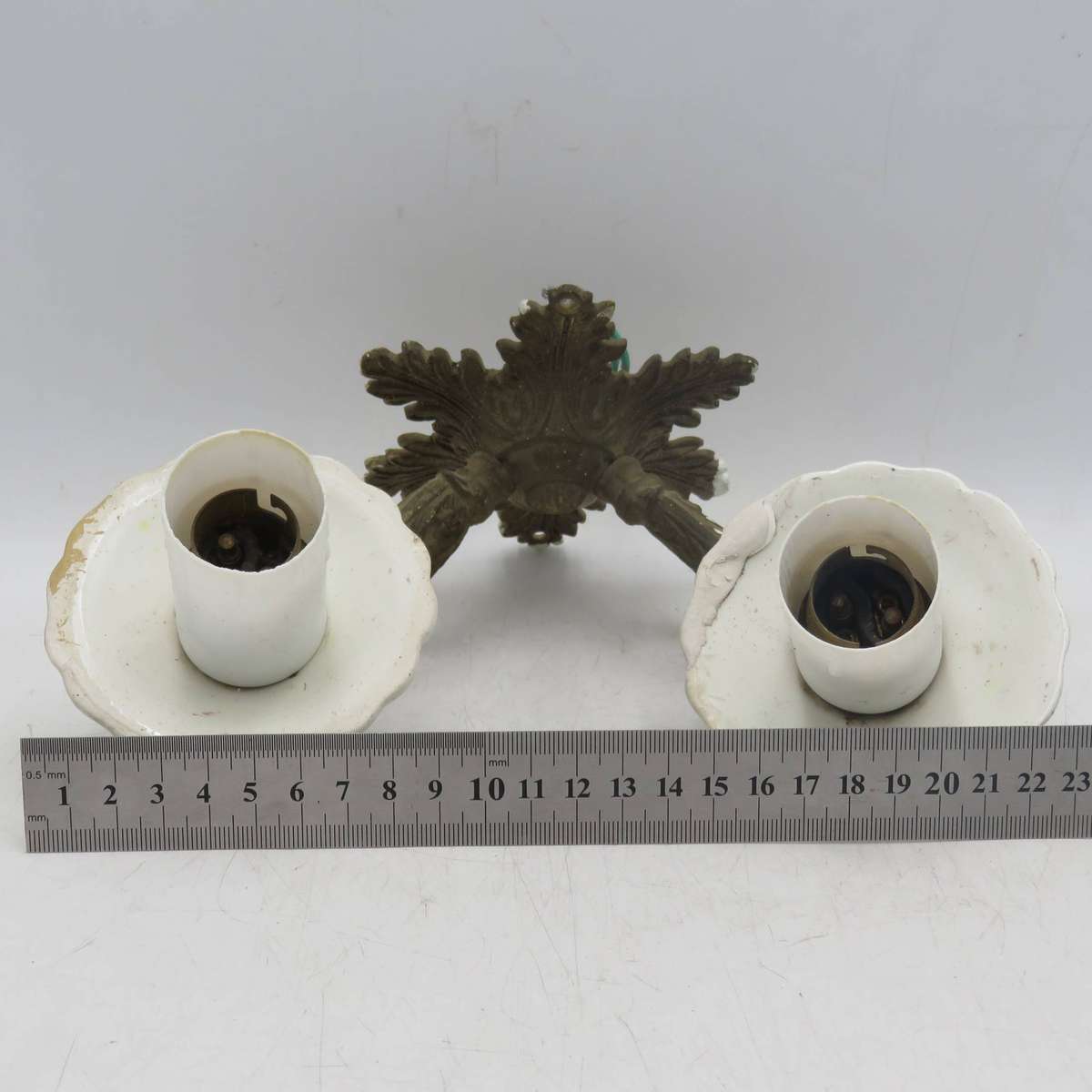 Vintage Double arm wall hanging candle style electrical lamp