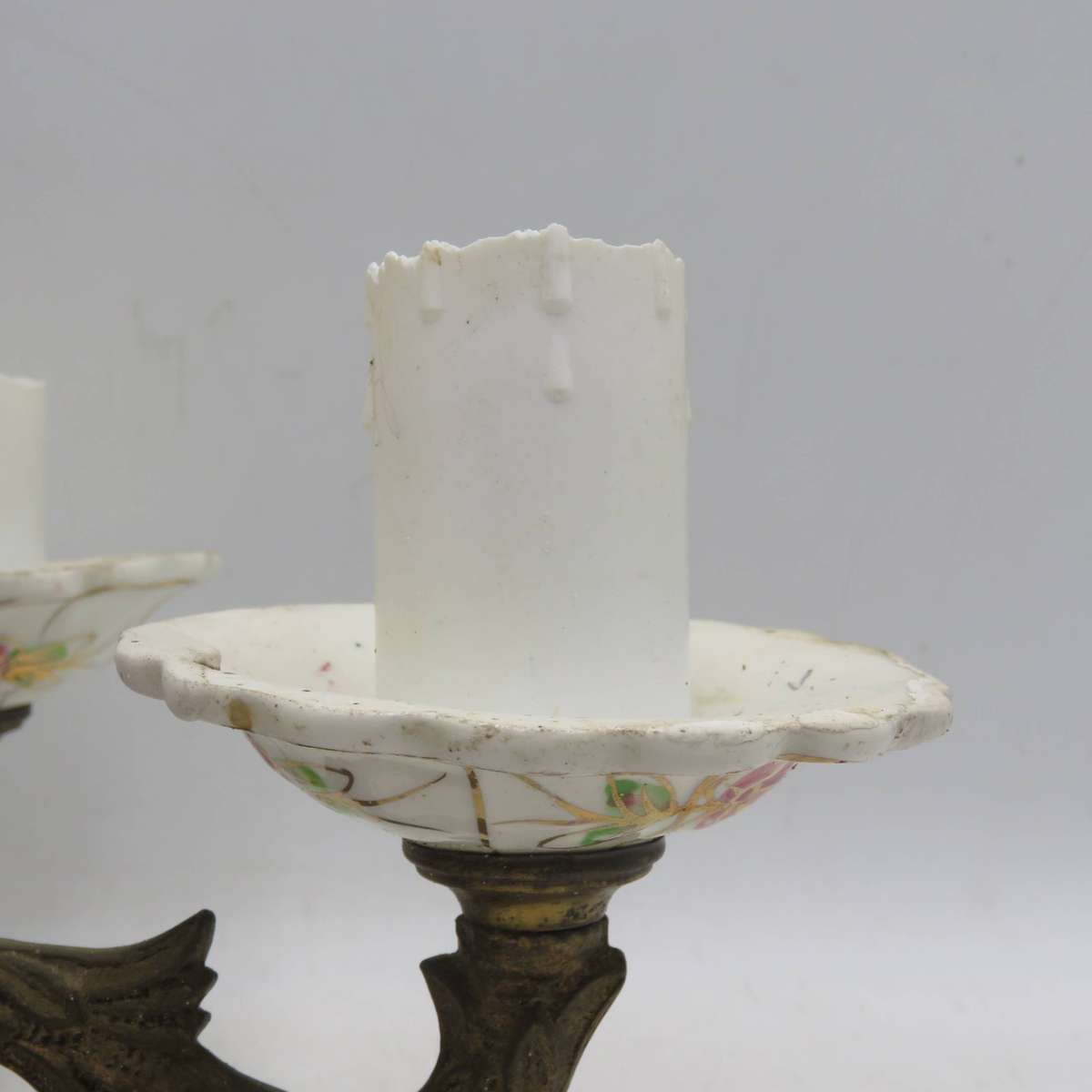 Vintage Double arm wall hanging candle style electrical lamp